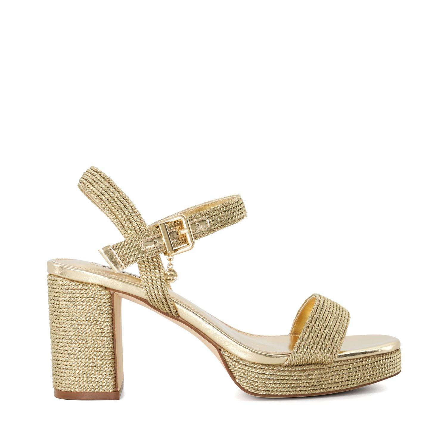 Gold - Dune London - Motive Mid-Platform Sandals - 1