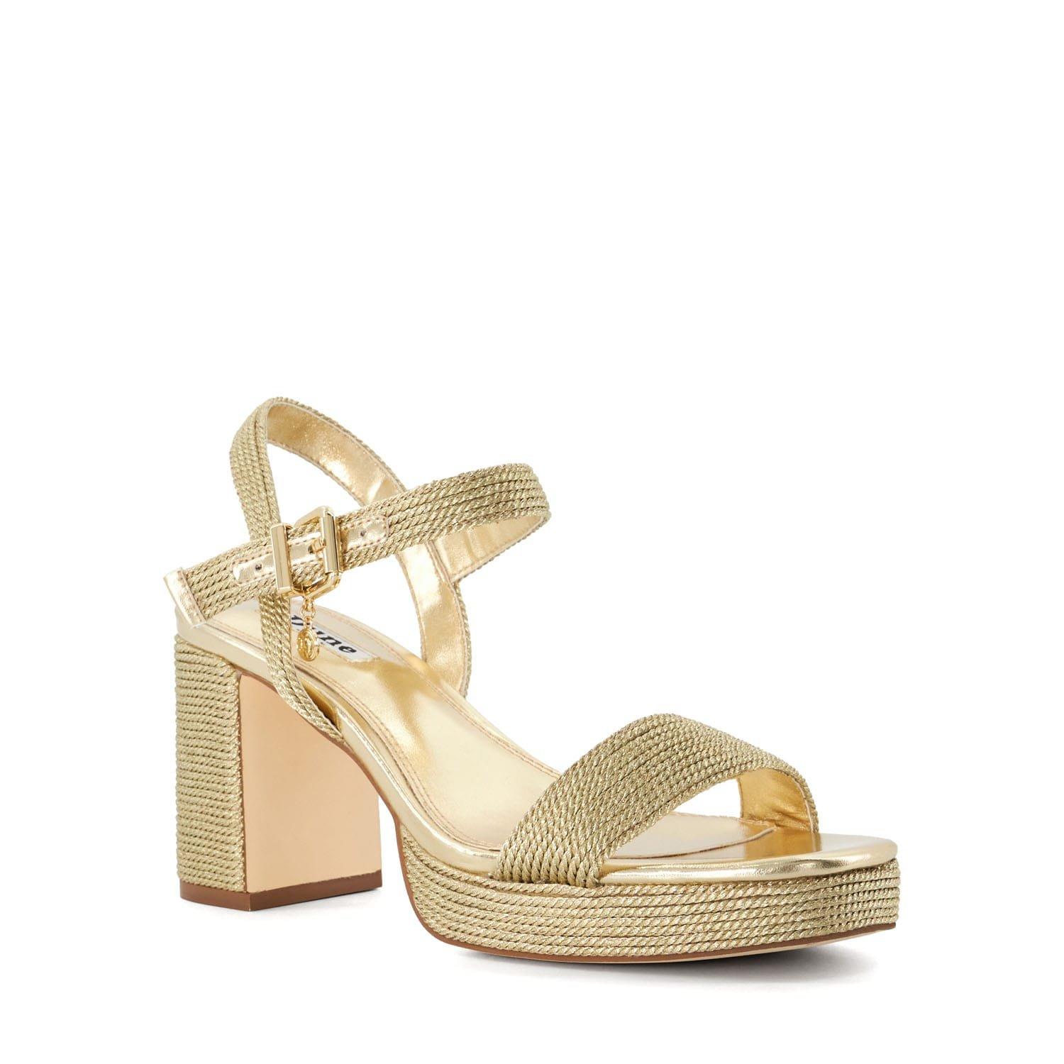 Gold - Dune London - Motive Mid-Platform Sandals - 2