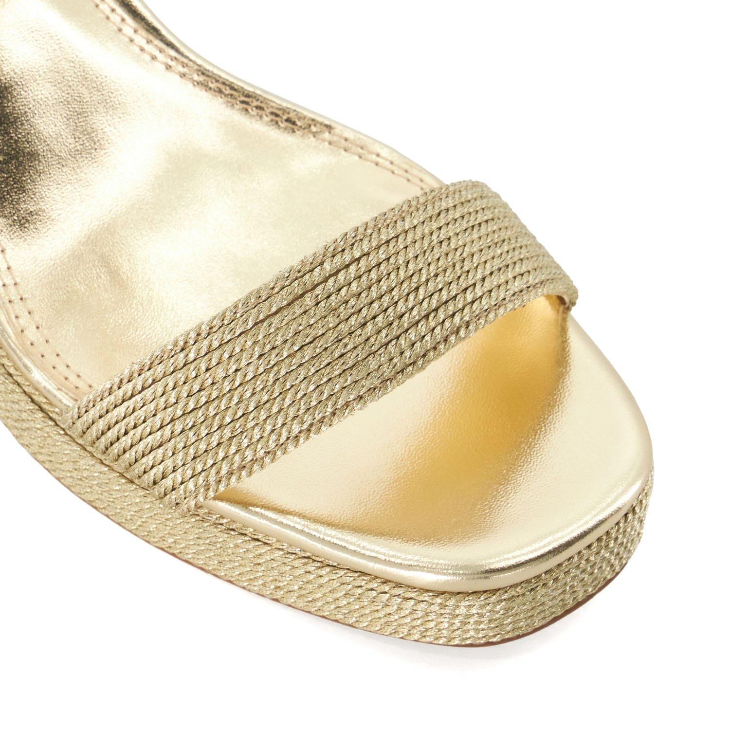 Gold - Dune London - Motive Mid-Platform Sandals - 4