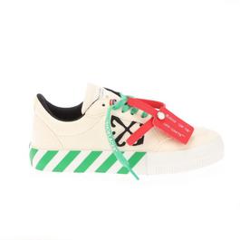 Off White Vulcanized Lace Up Trainers