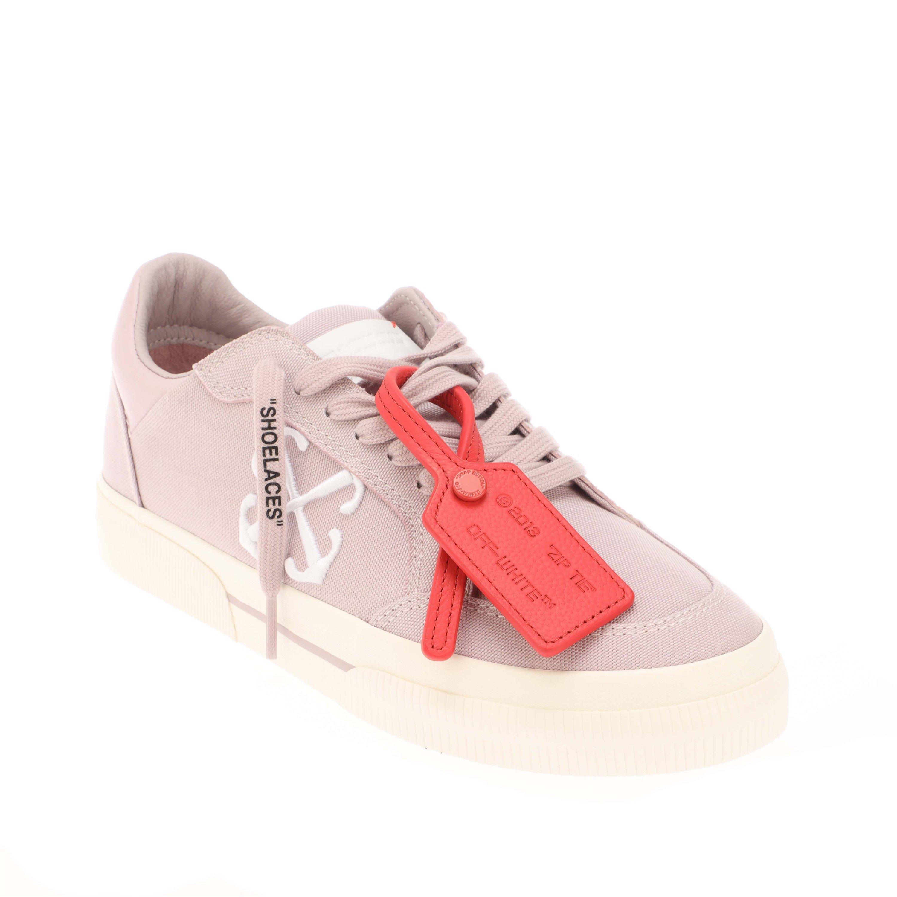 Lilac - Off White - New Low Vulcanized Canvas Trainers - 2