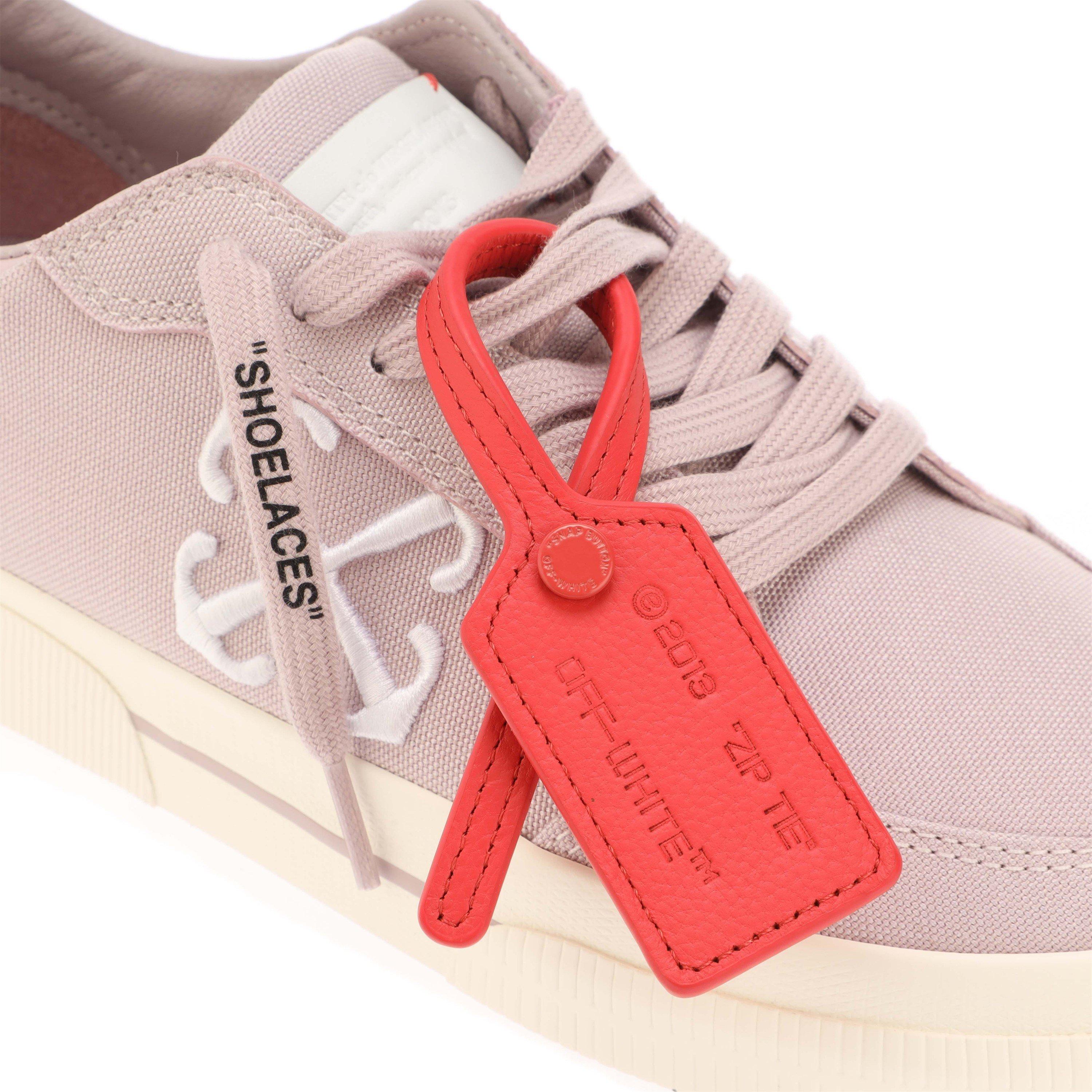 Lilac - Off White - New Low Vulcanized Canvas Trainers - 5