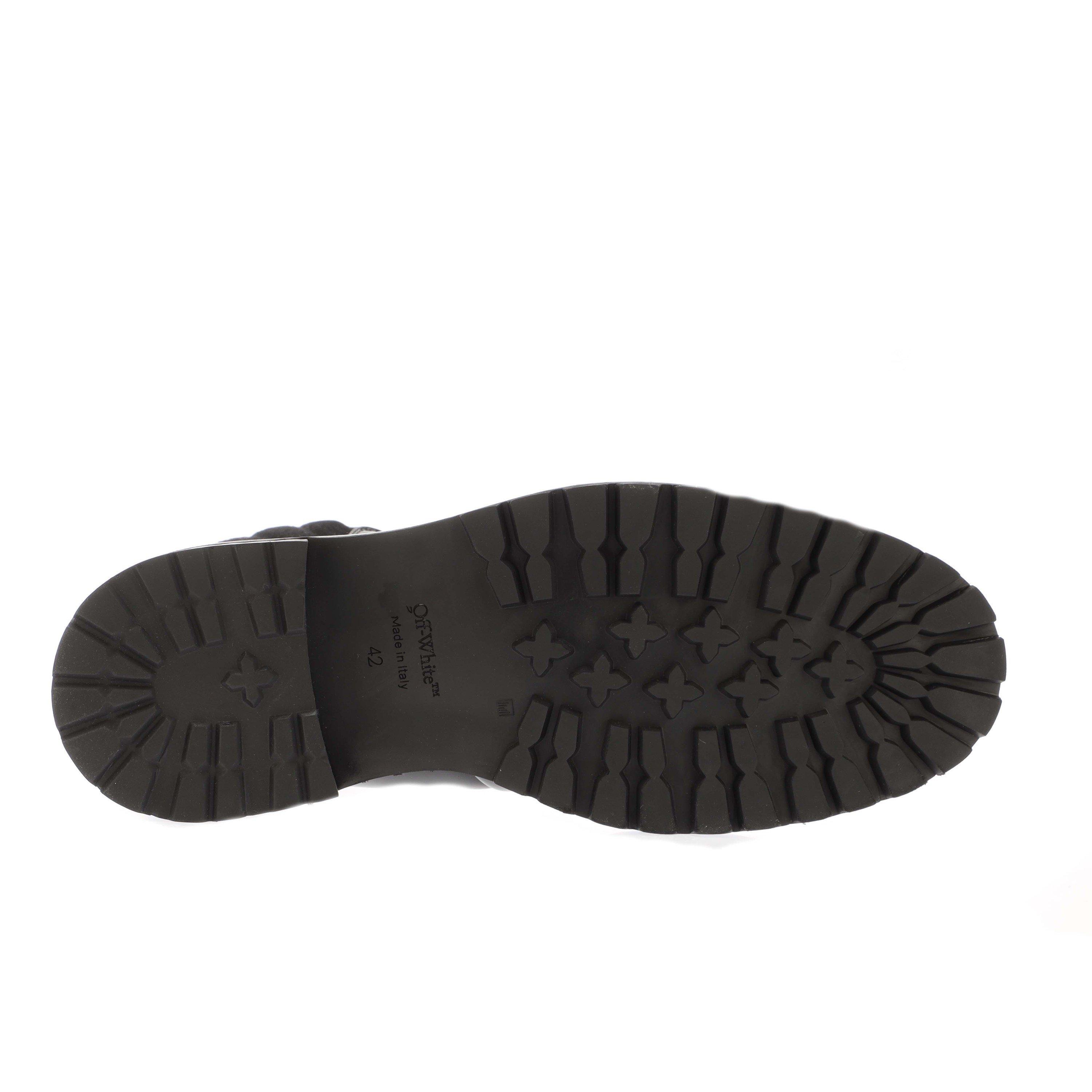 Black - Off White - Gstaad Lace Up Boots - 4