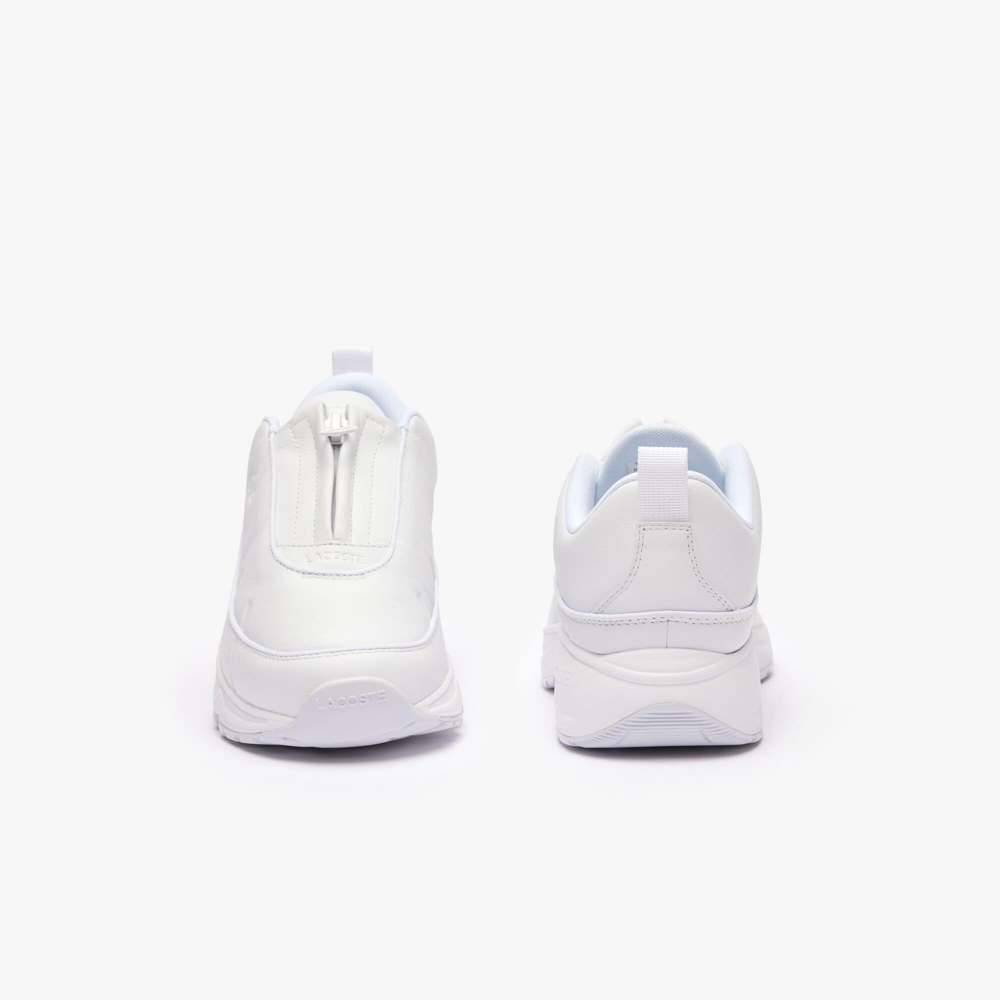 White - Lacoste - Audyssor Zip OG Leather Trainers - 5