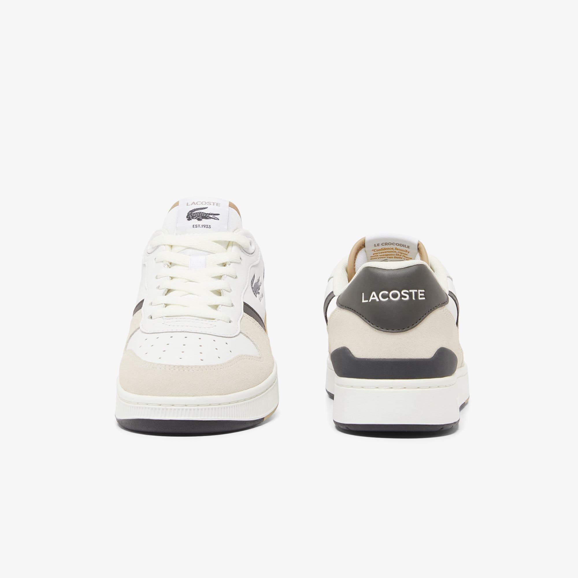 White Green - Lacoste - T-Clip Set Leather Court Trainers - 5