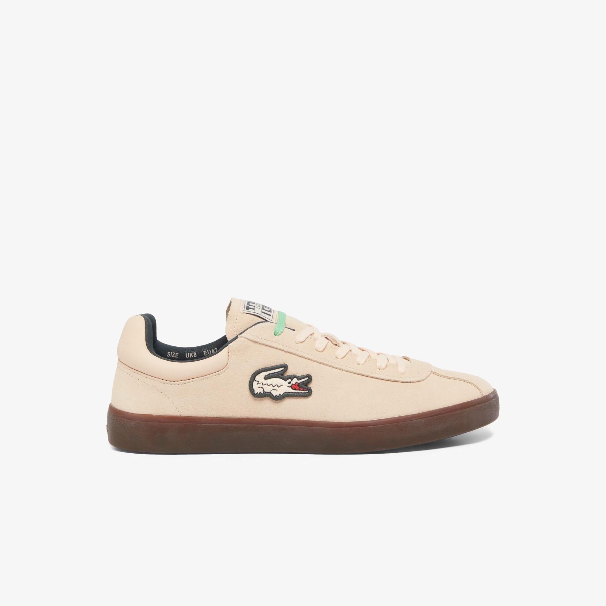 Pink - Lacoste - Baseshot Suede Trainers - 1