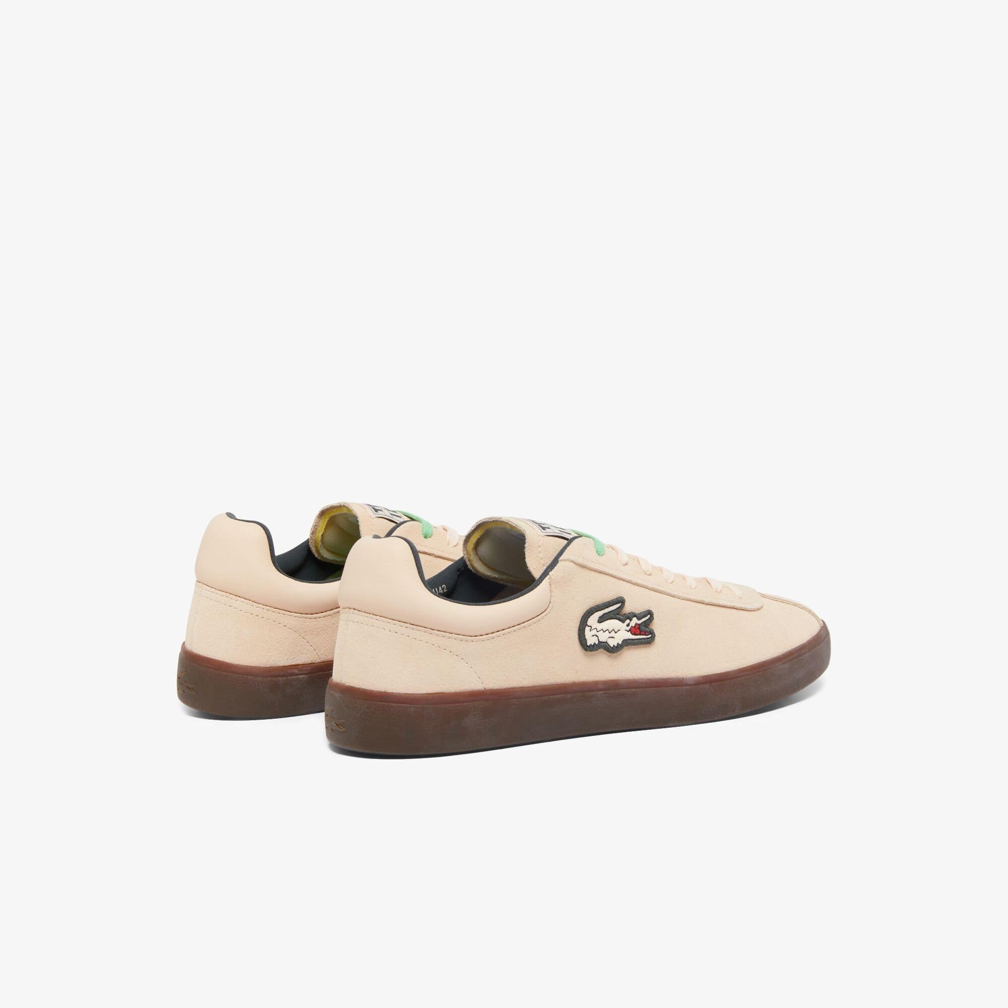 Pink - Lacoste - Baseshot Suede Trainers - 3