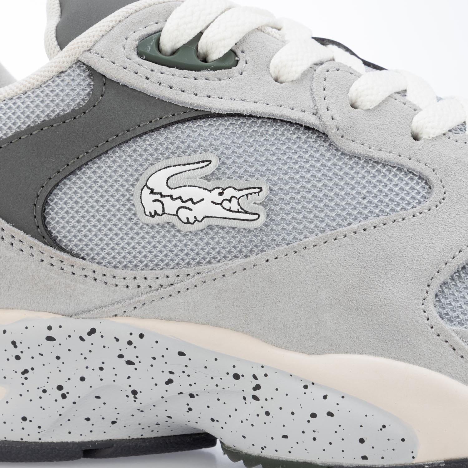 Grey - Lacoste - Storm 96 Vintage Leather Trainers - 5
