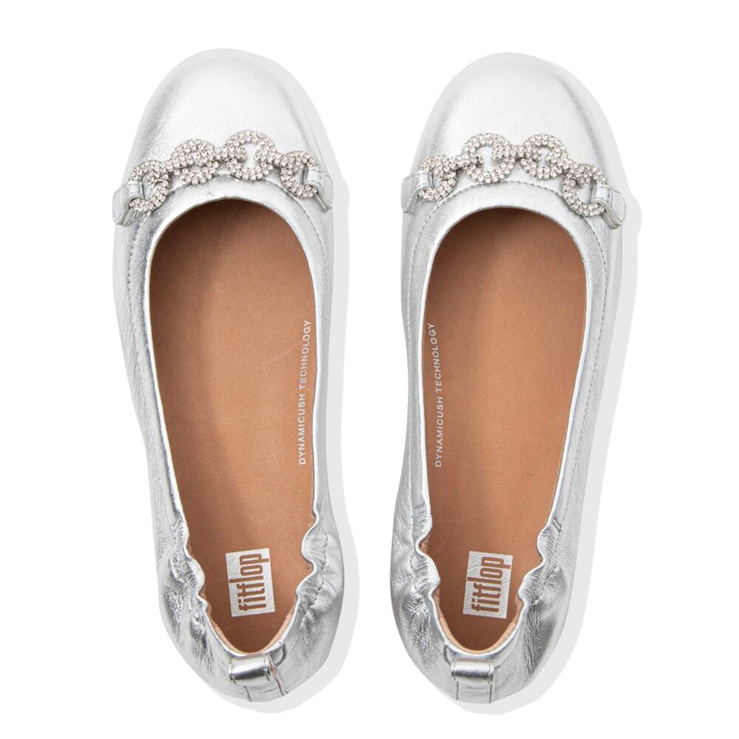 Silver - Fitflop - Allegro Sparkle Ballerina Pumps - 2