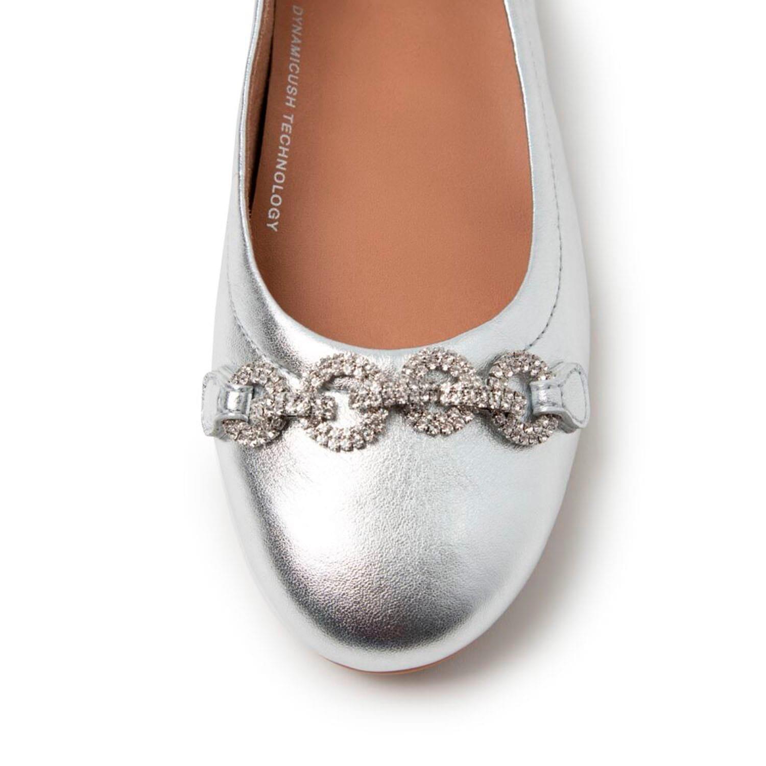 Silver - Fitflop - Allegro Sparkle Ballerina Pumps - 4