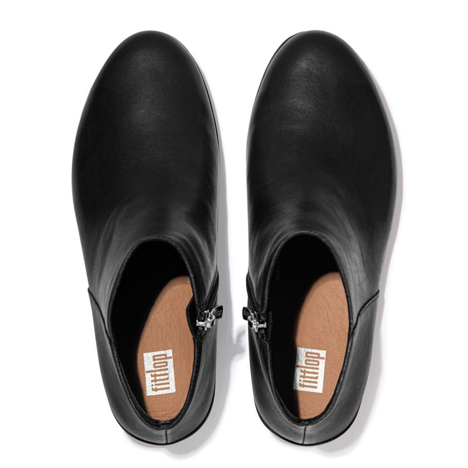 Black - Fitflop - Sumi Leather Ankle Boots - 4