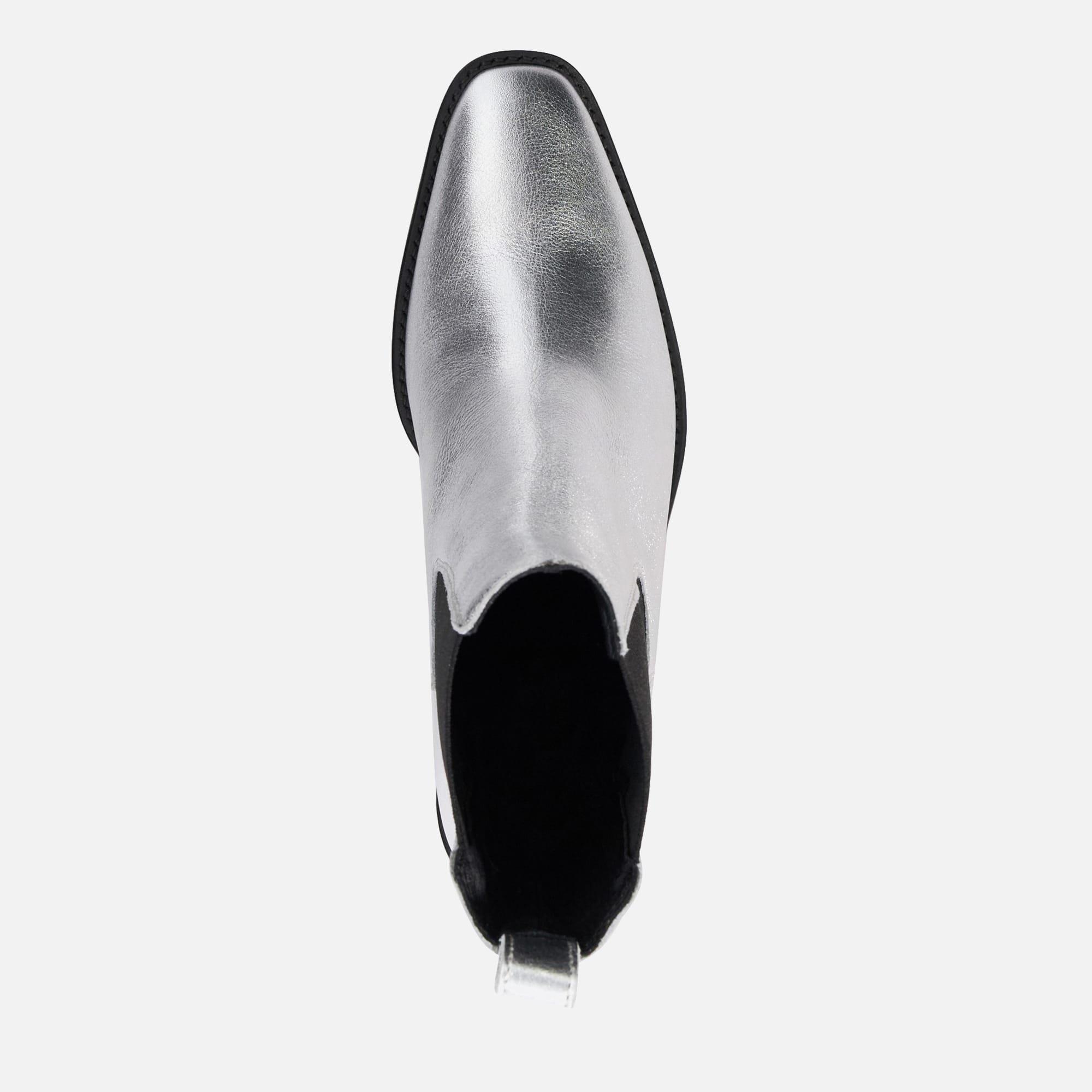 Silver - Dune London - Pexas Leather Western Chelsea Boots - 3
