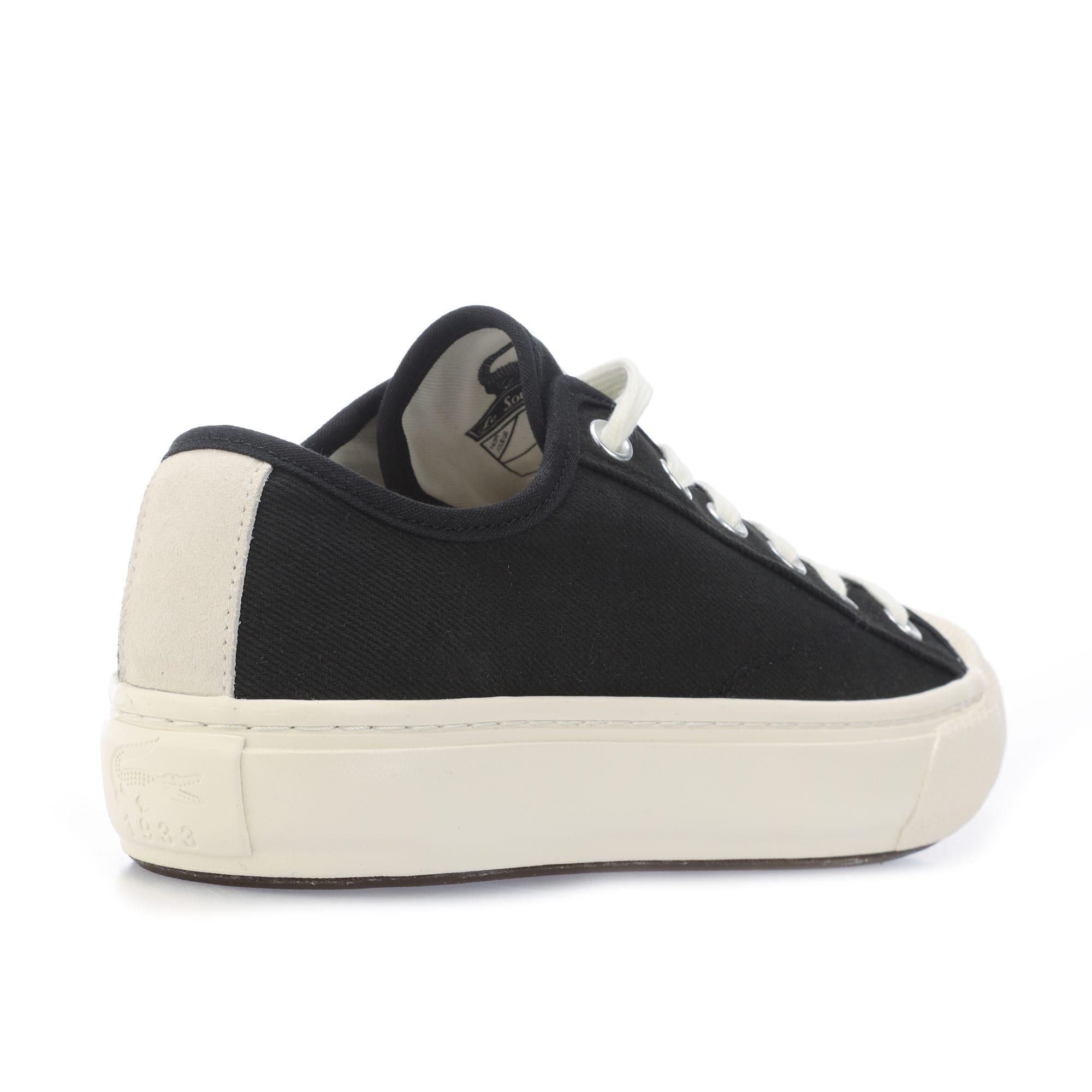 Black - Lacoste - Backcourt 2.0 Canvas Low Trainers - 3