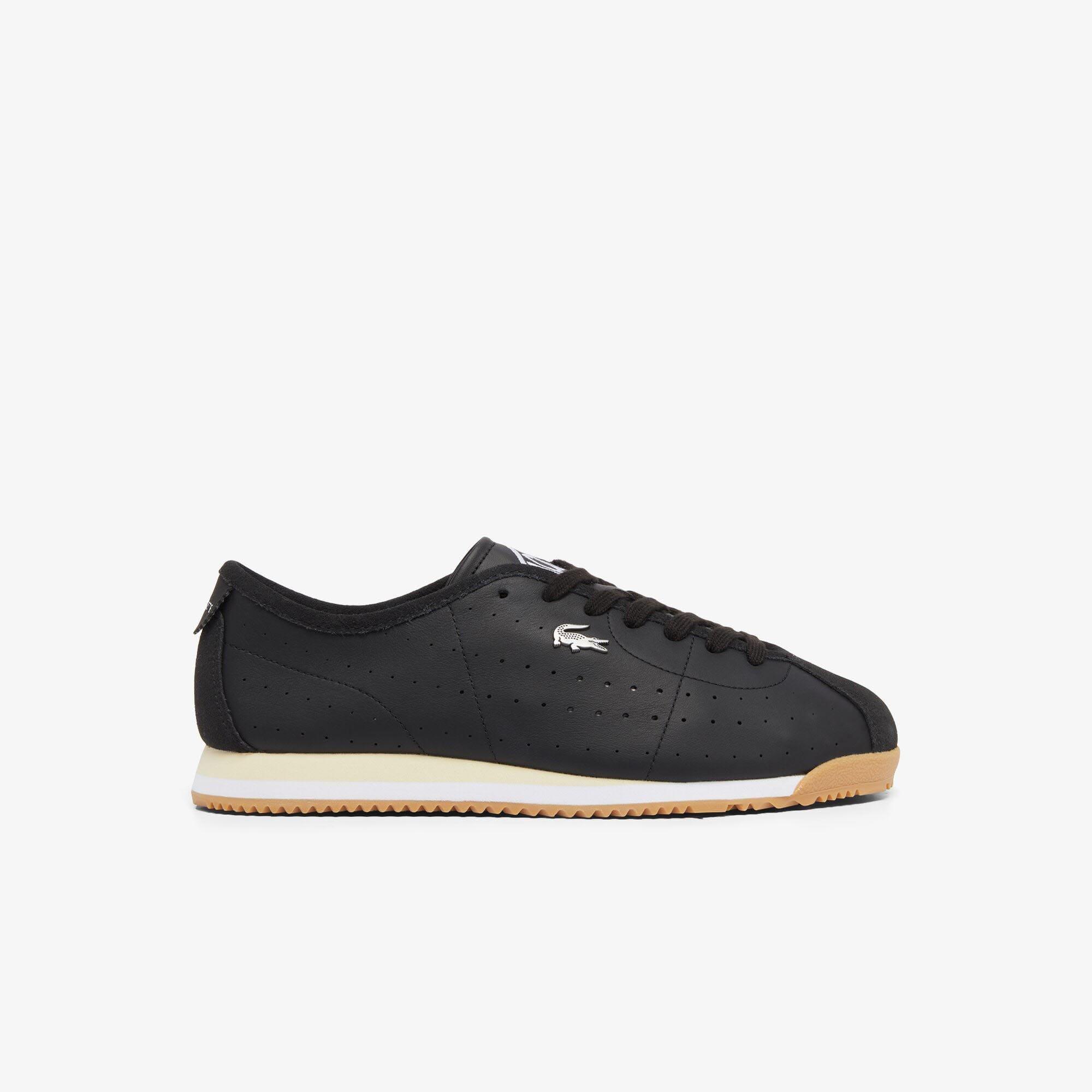 Black - Lacoste - Club-Low Leather Trainers - 1