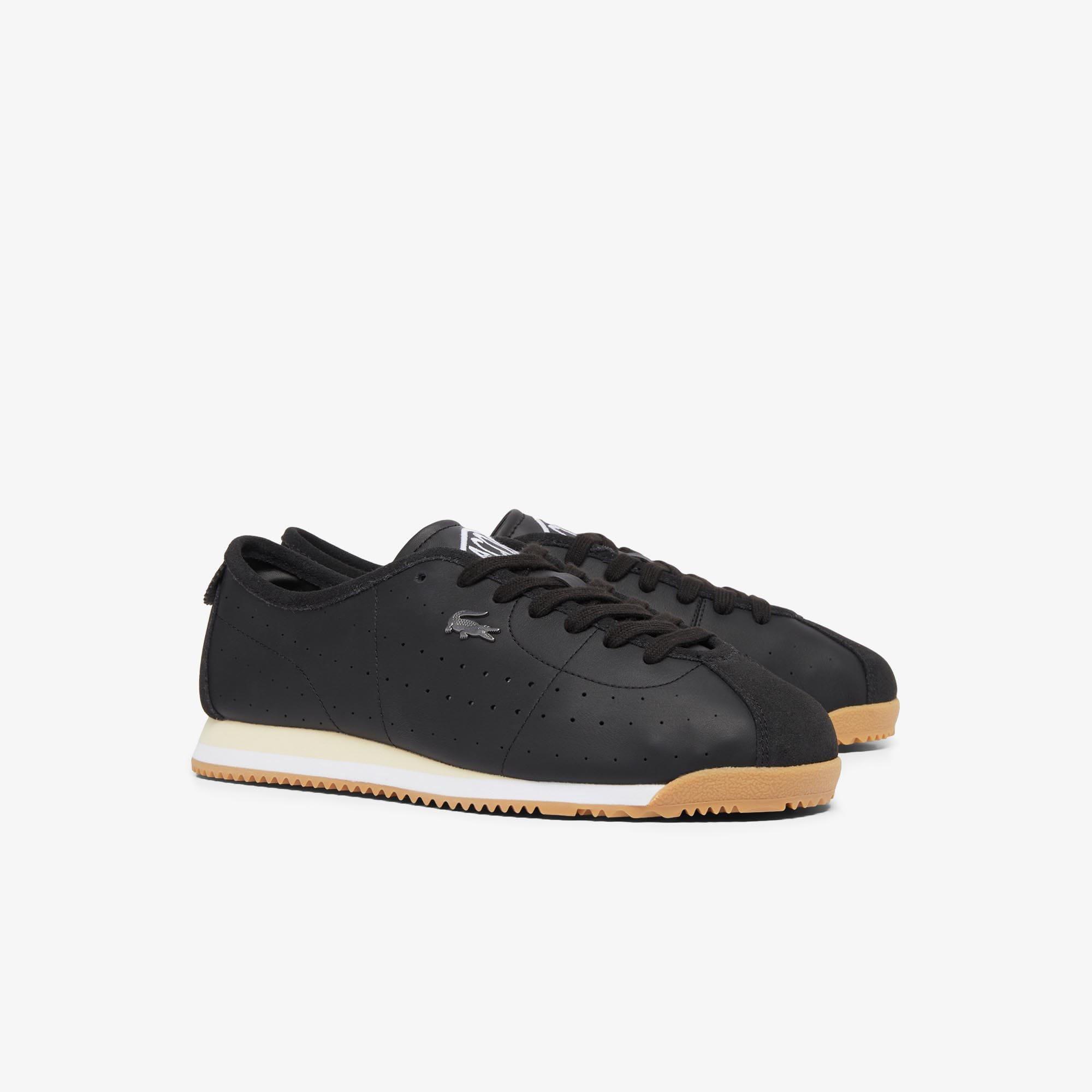 Black - Lacoste - Club-Low Leather Trainers - 2