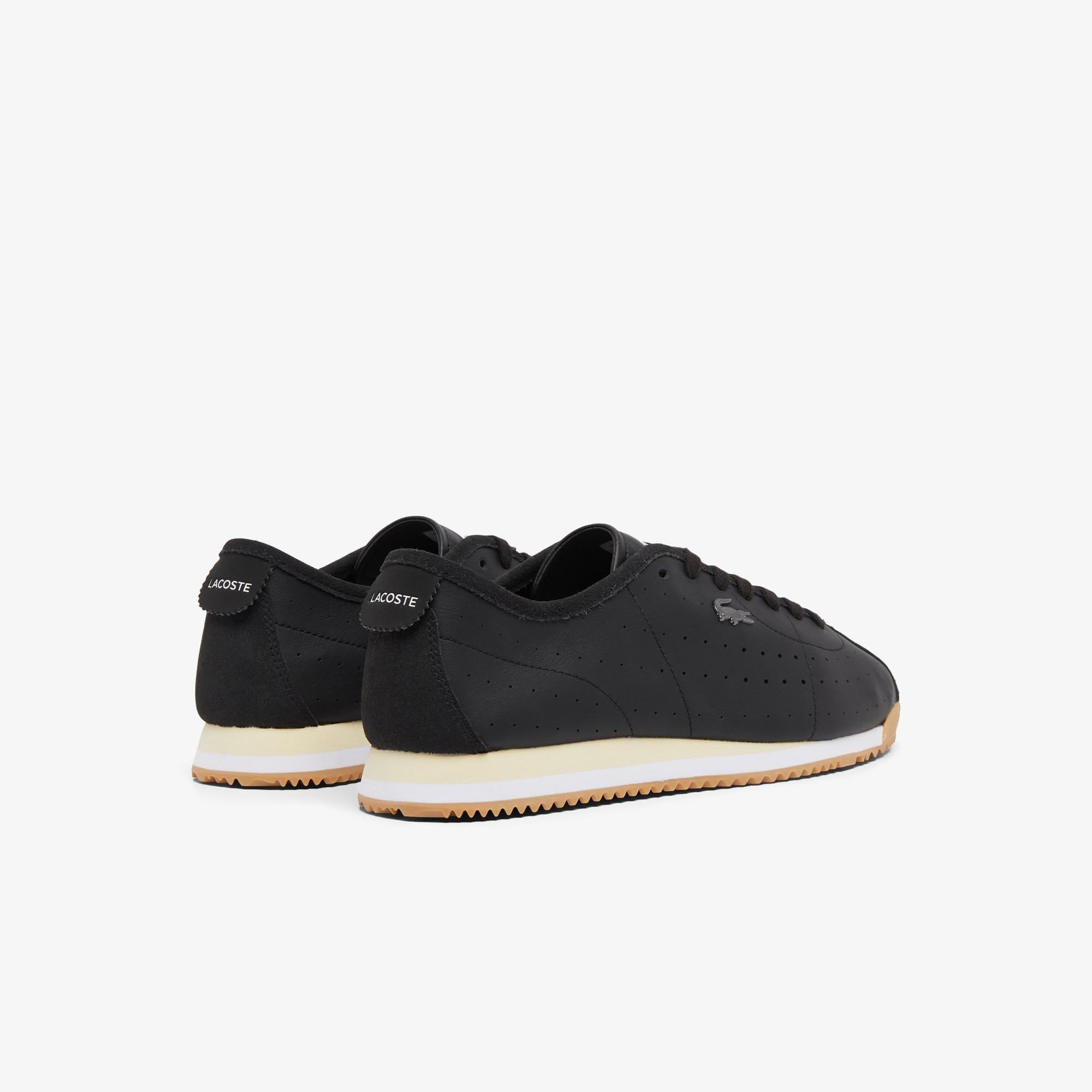 Black - Lacoste - Club-Low Leather Trainers - 3