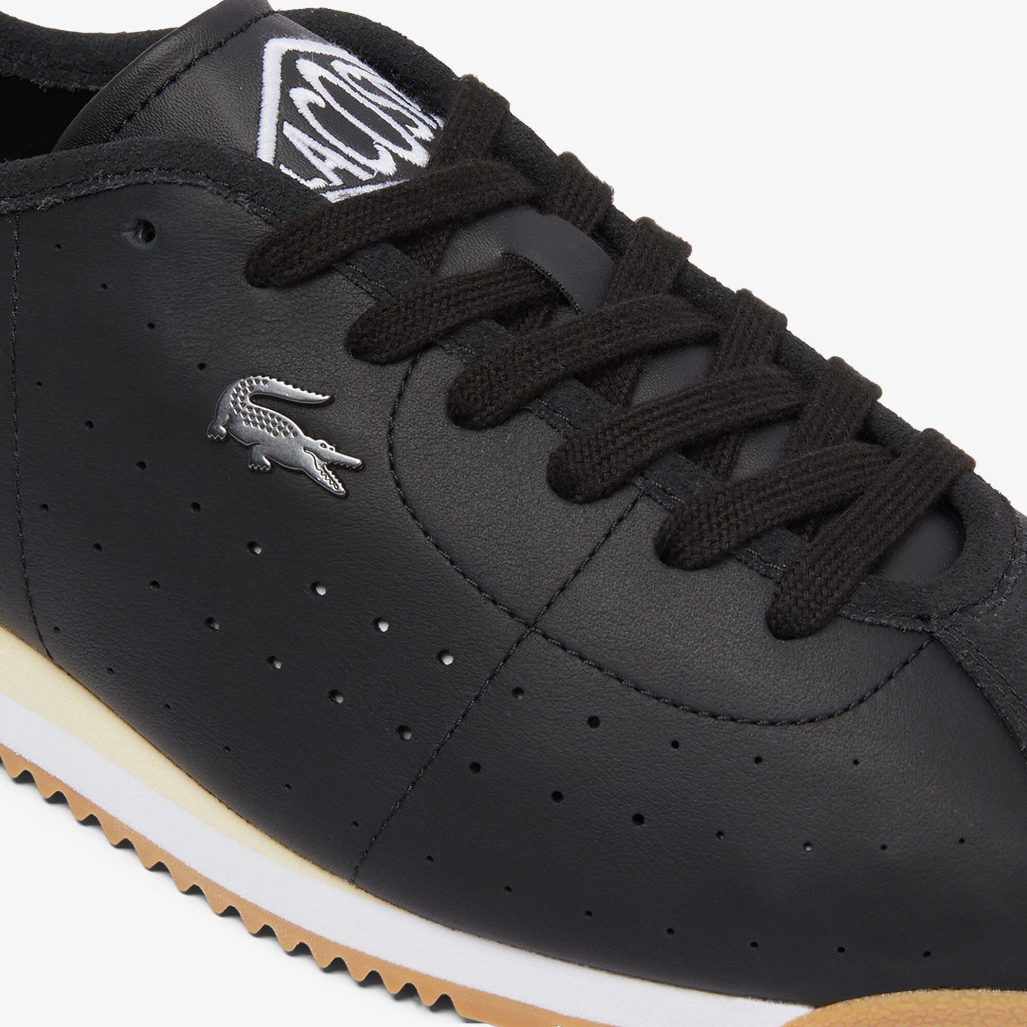 Black - Lacoste - Club-Low Leather Trainers - 6