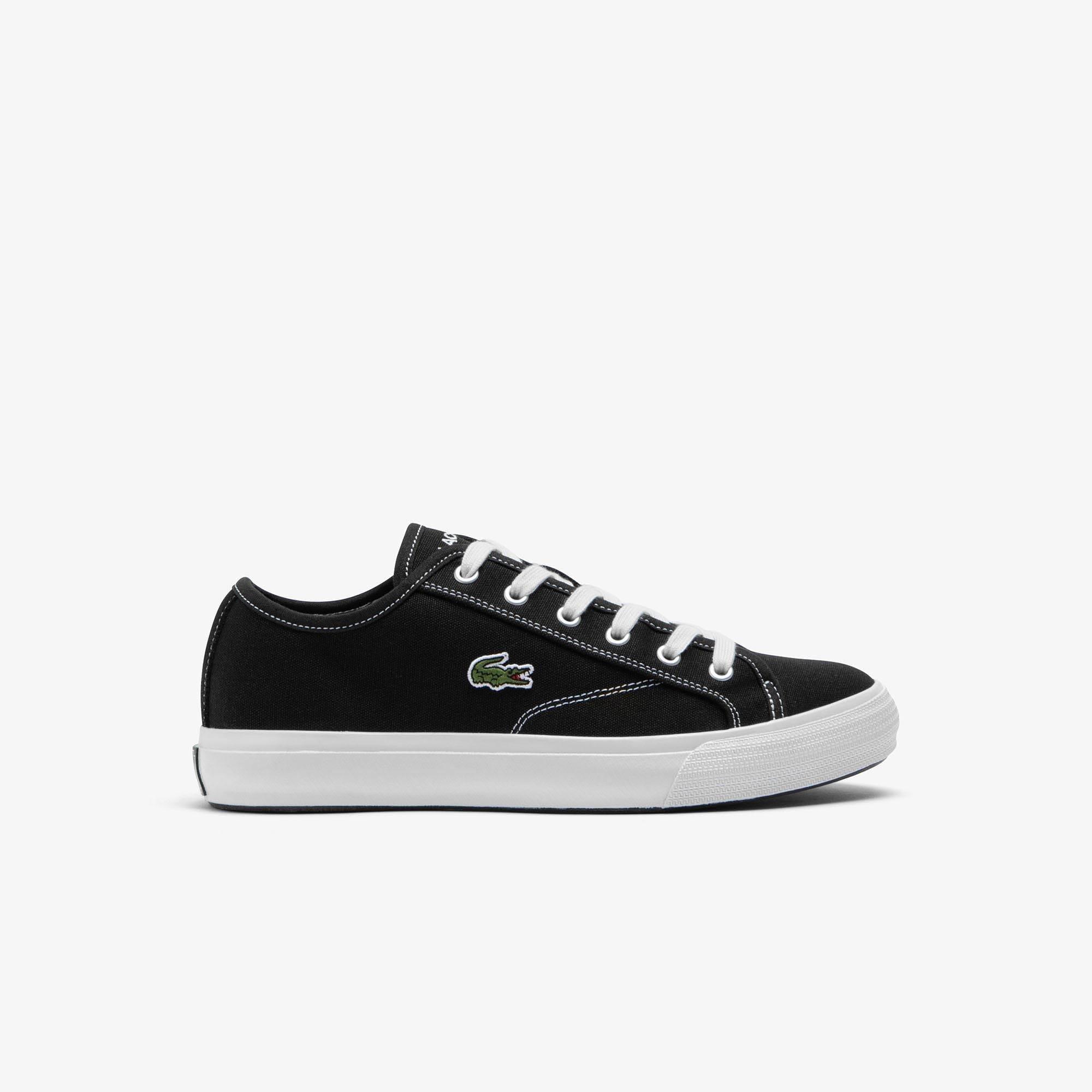 Black - Lacoste - Backcourt Canvas Low Trainers - 1