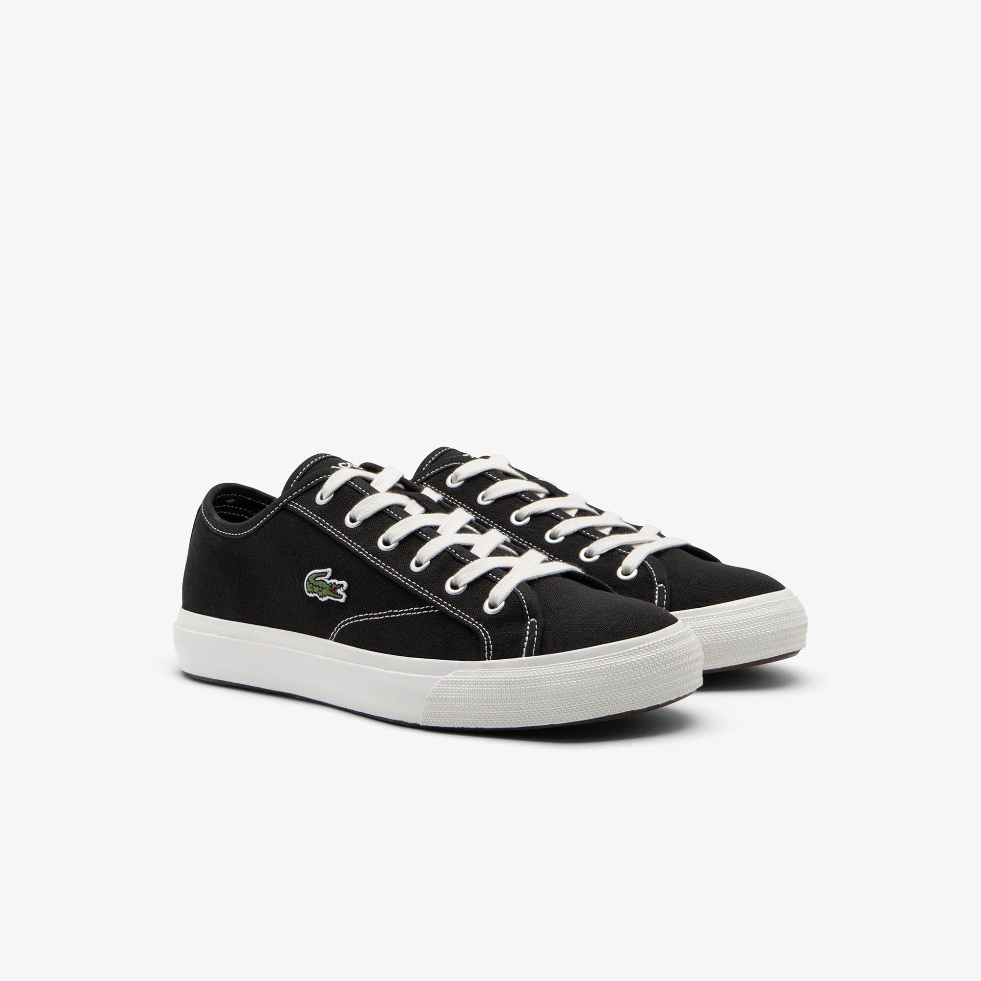 Black - Lacoste - Backcourt Canvas Low Trainers - 2