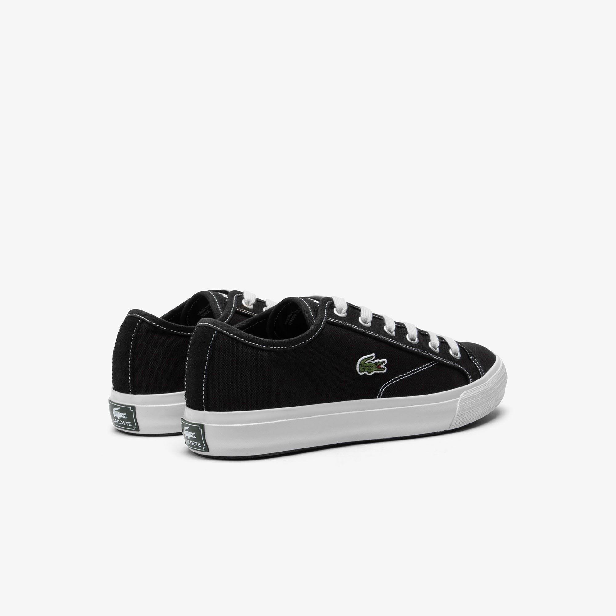 Black - Lacoste - Backcourt Canvas Low Trainers - 3