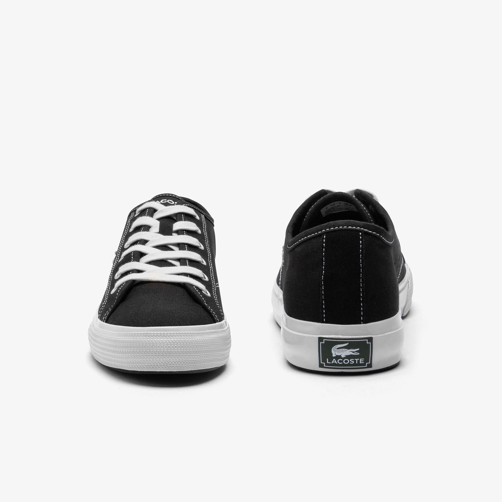Black - Lacoste - Backcourt Canvas Low Trainers - 5