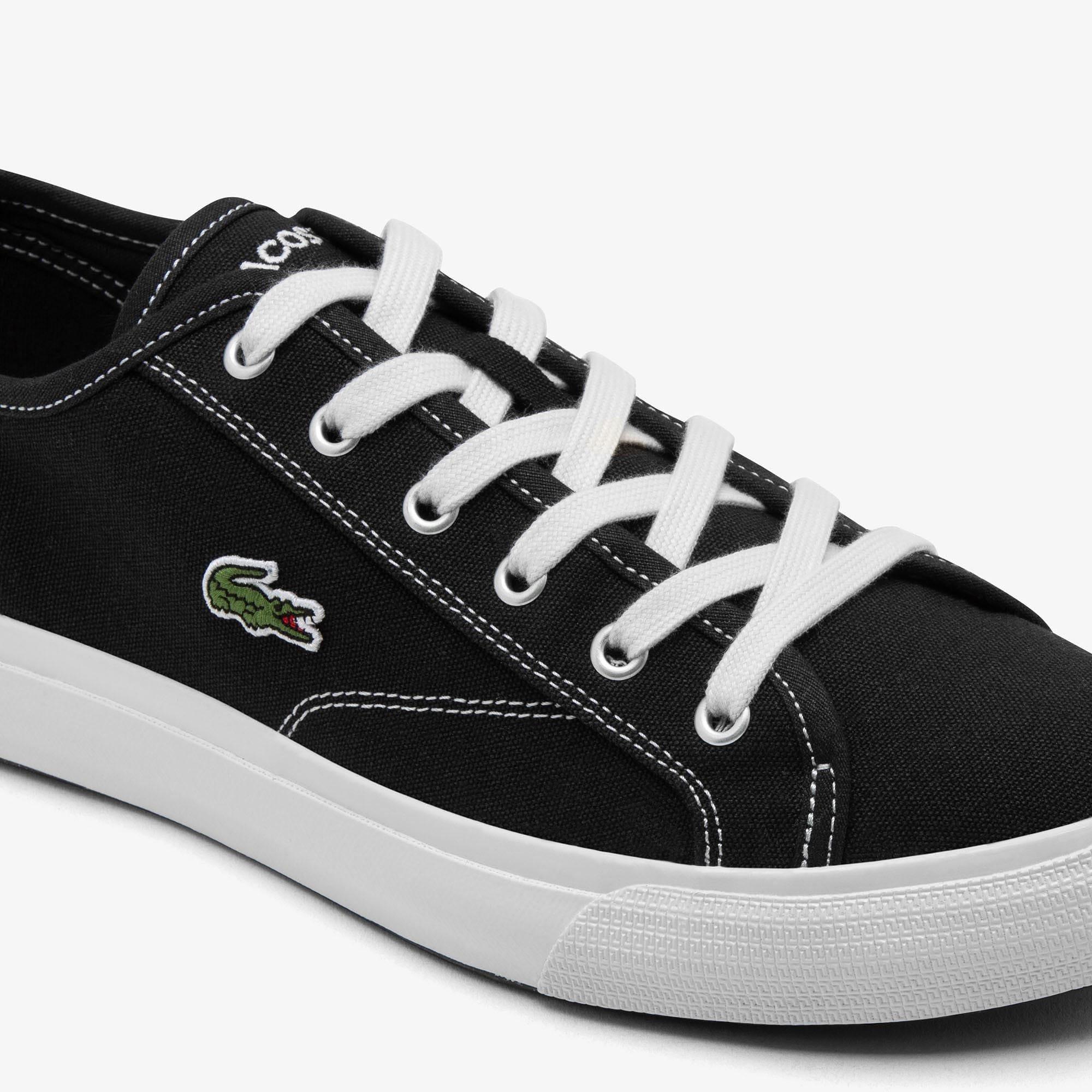 Black - Lacoste - Backcourt Canvas Low Trainers - 6