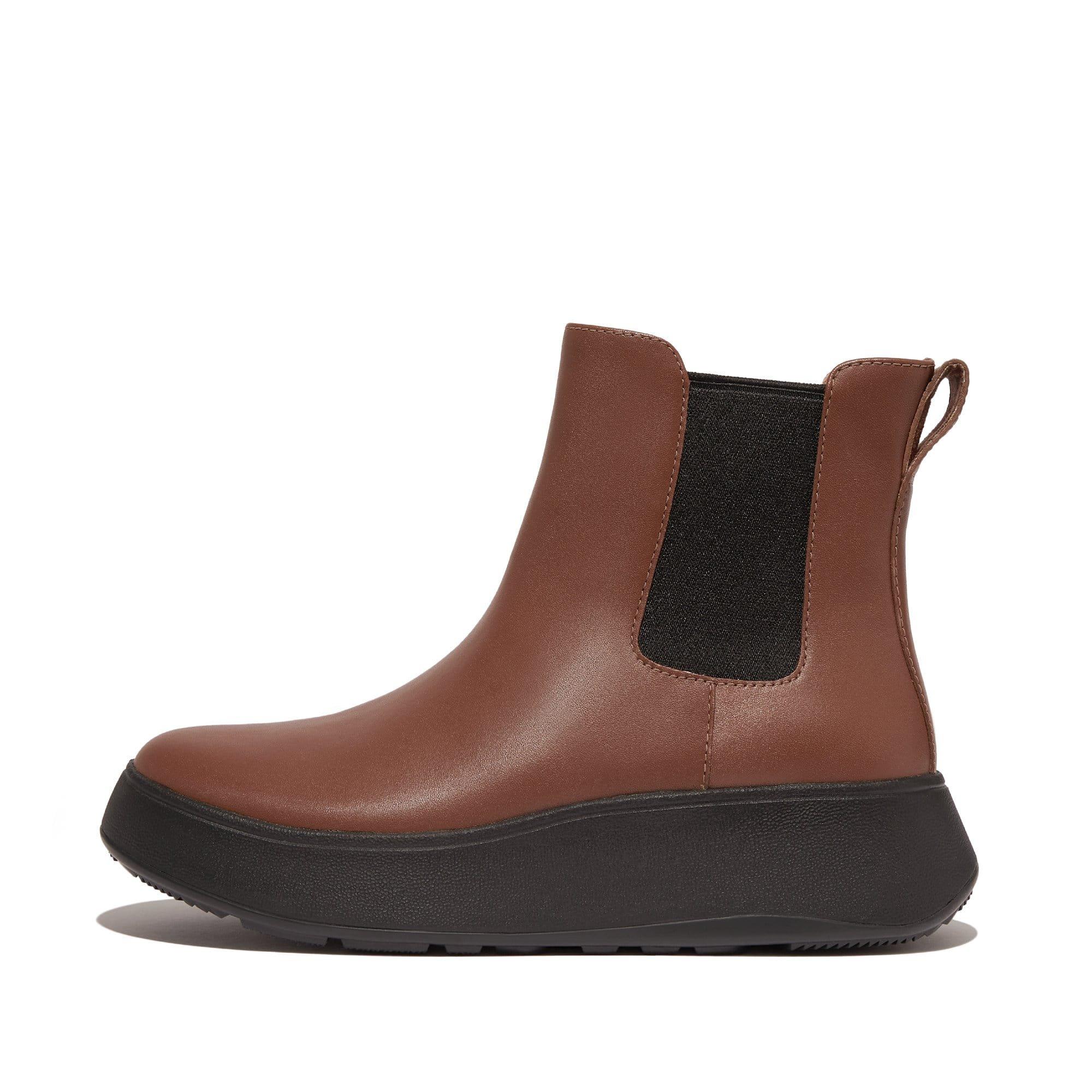 Fitflop F-Mode Leather FlatForm Chelsea Boots