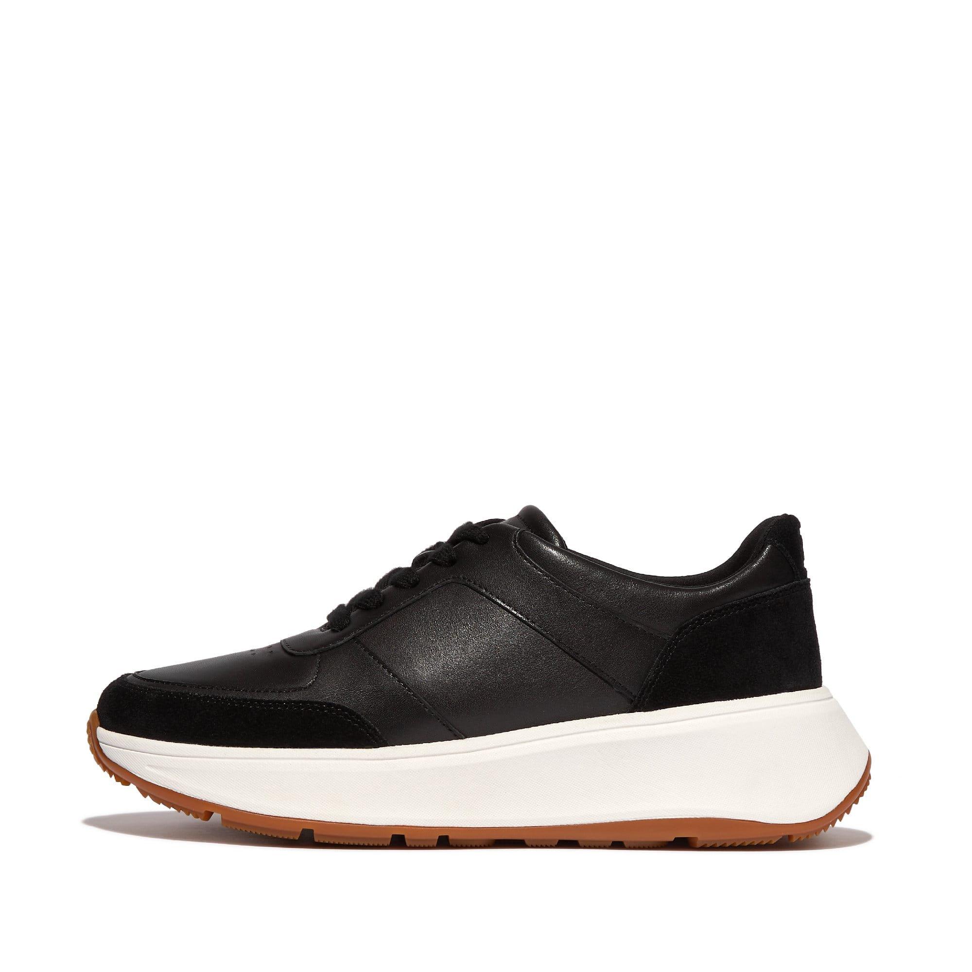 Fitflop F-Mode Leather/Suede Flatform Trainers