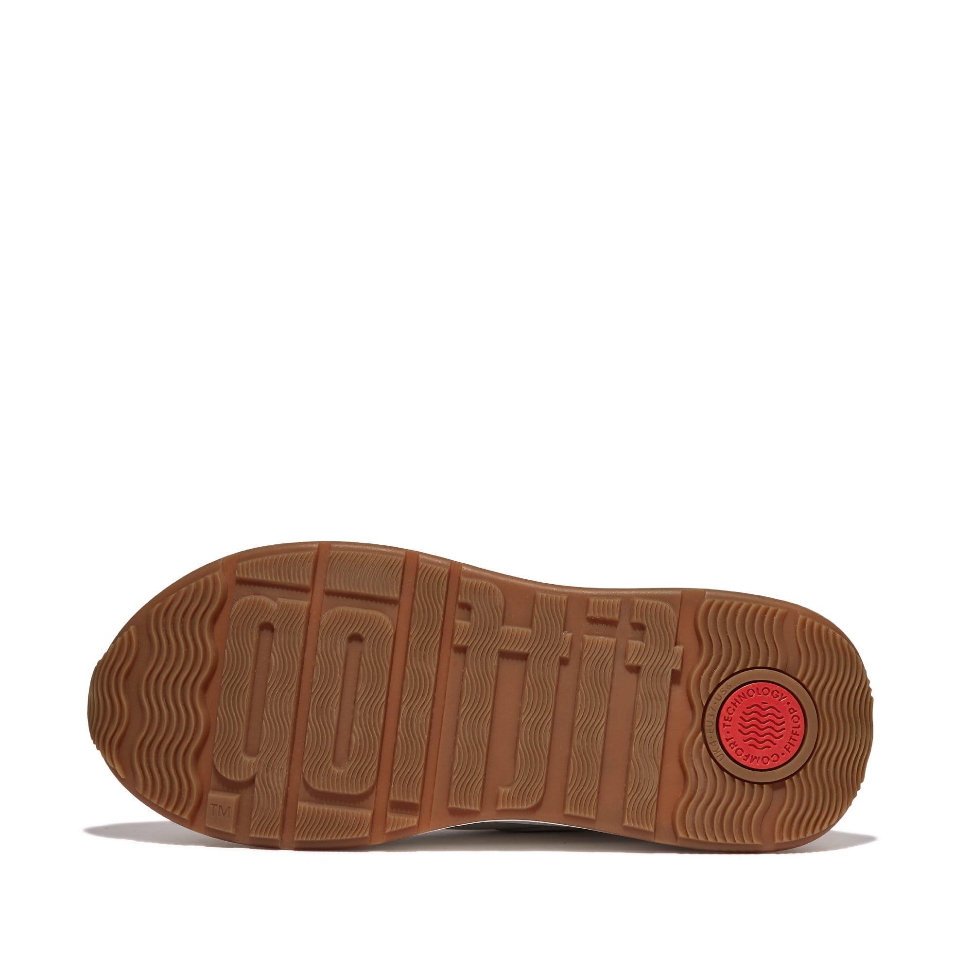 White - Fitflop - F-Mode Leather/Suede Flatform Trainers - 5