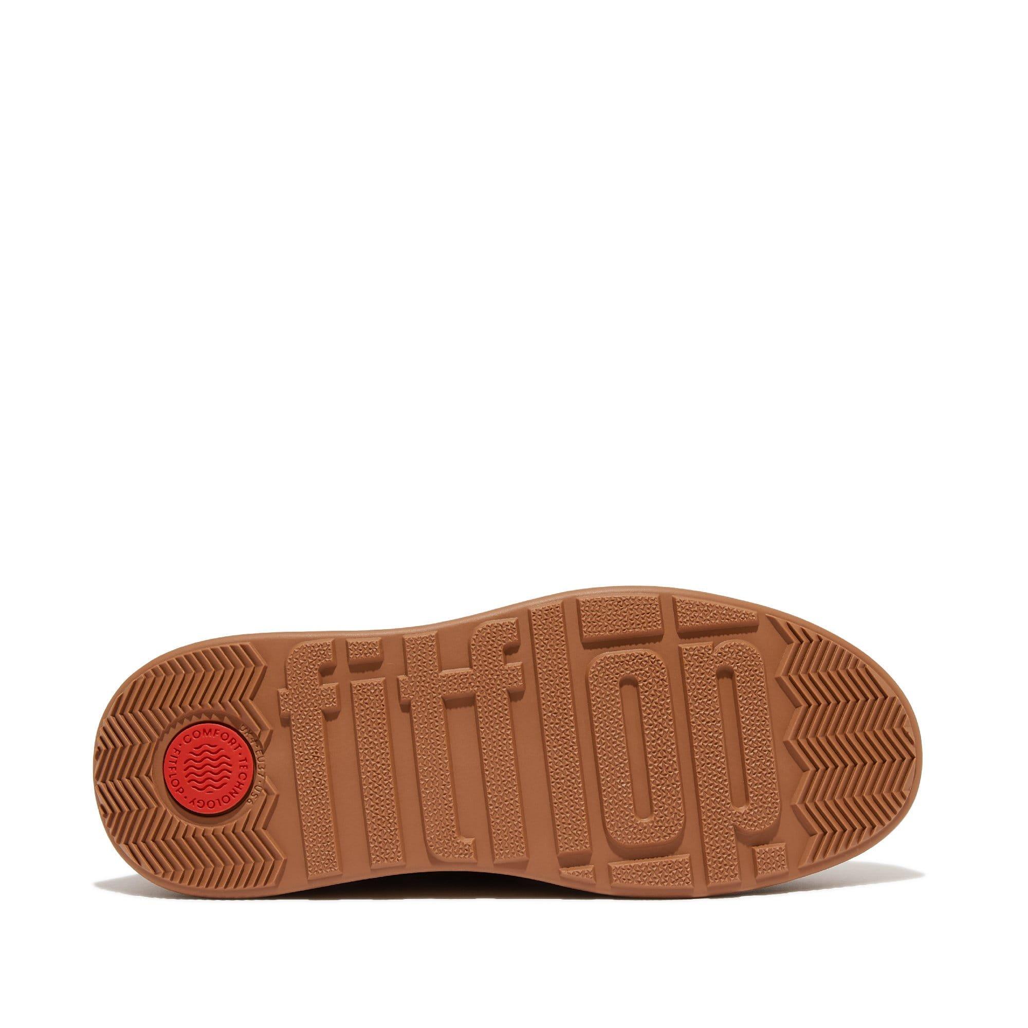 Tan - FitFlop - F-Mode Suede Flatform Zip Ankle Boots - 5
