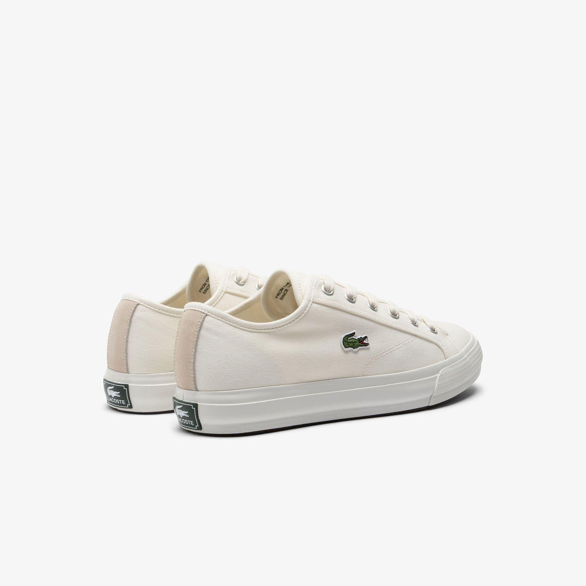 Beige - Lacoste - Backcourt Canvas Low Trainers - 3