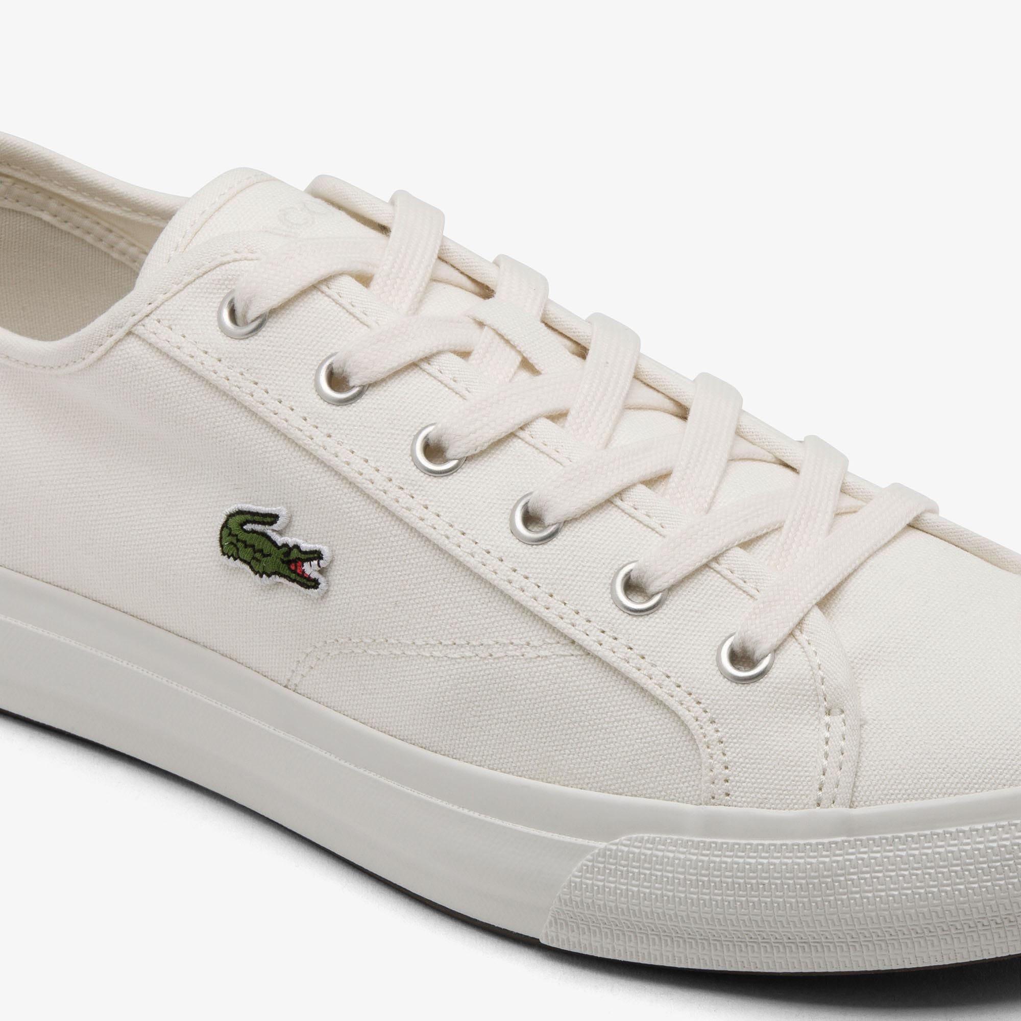 Beige - Lacoste - Backcourt Canvas Low Trainers - 6