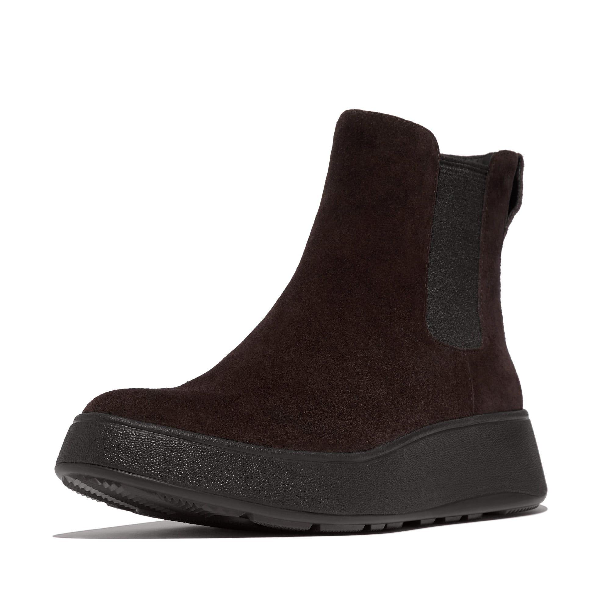 Brown - Fitflop - F-Mode Suede Flatform Chelsea Boots - 2