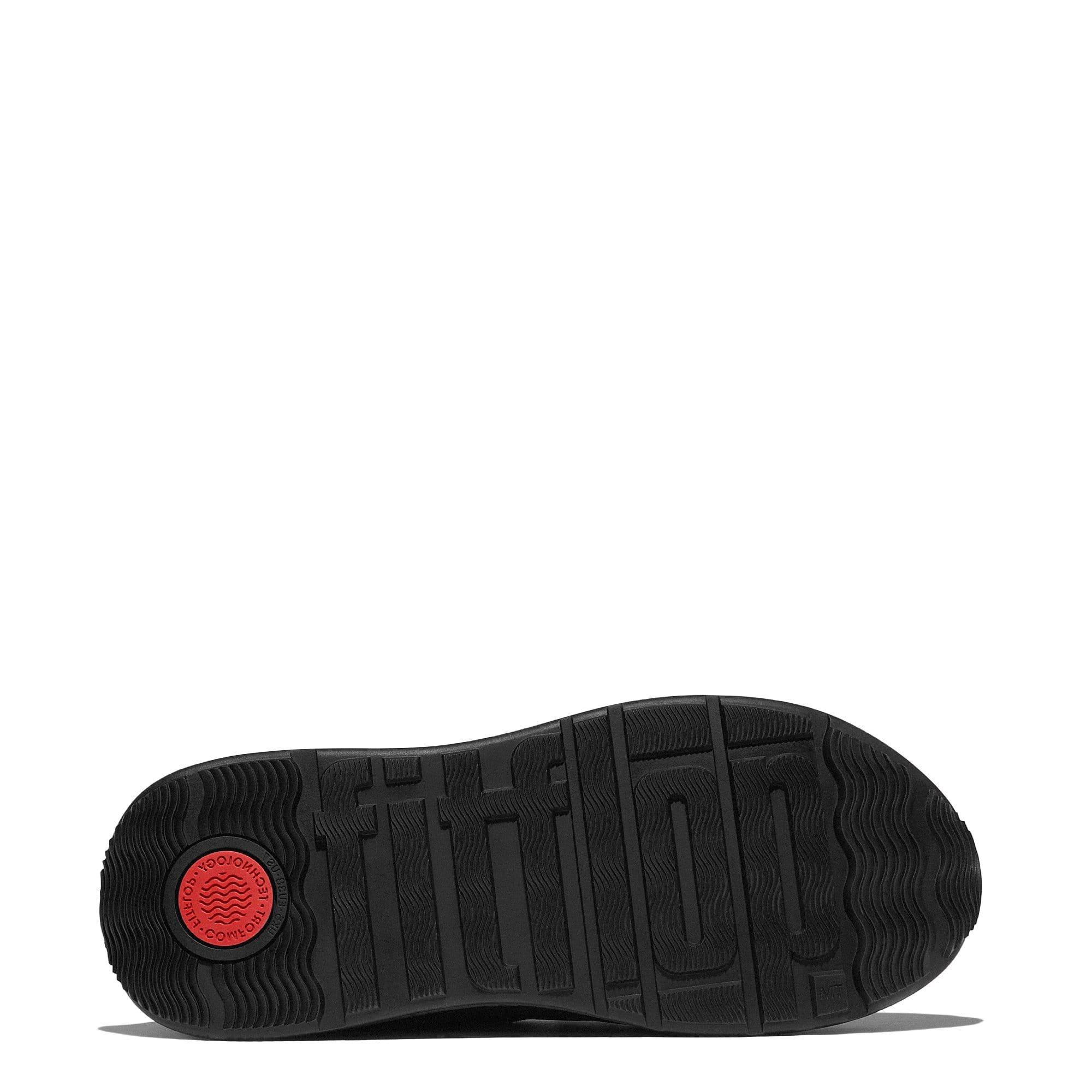 Black - Fitflop - F-Mode FlatForm Slip on Laced Trainers - 4