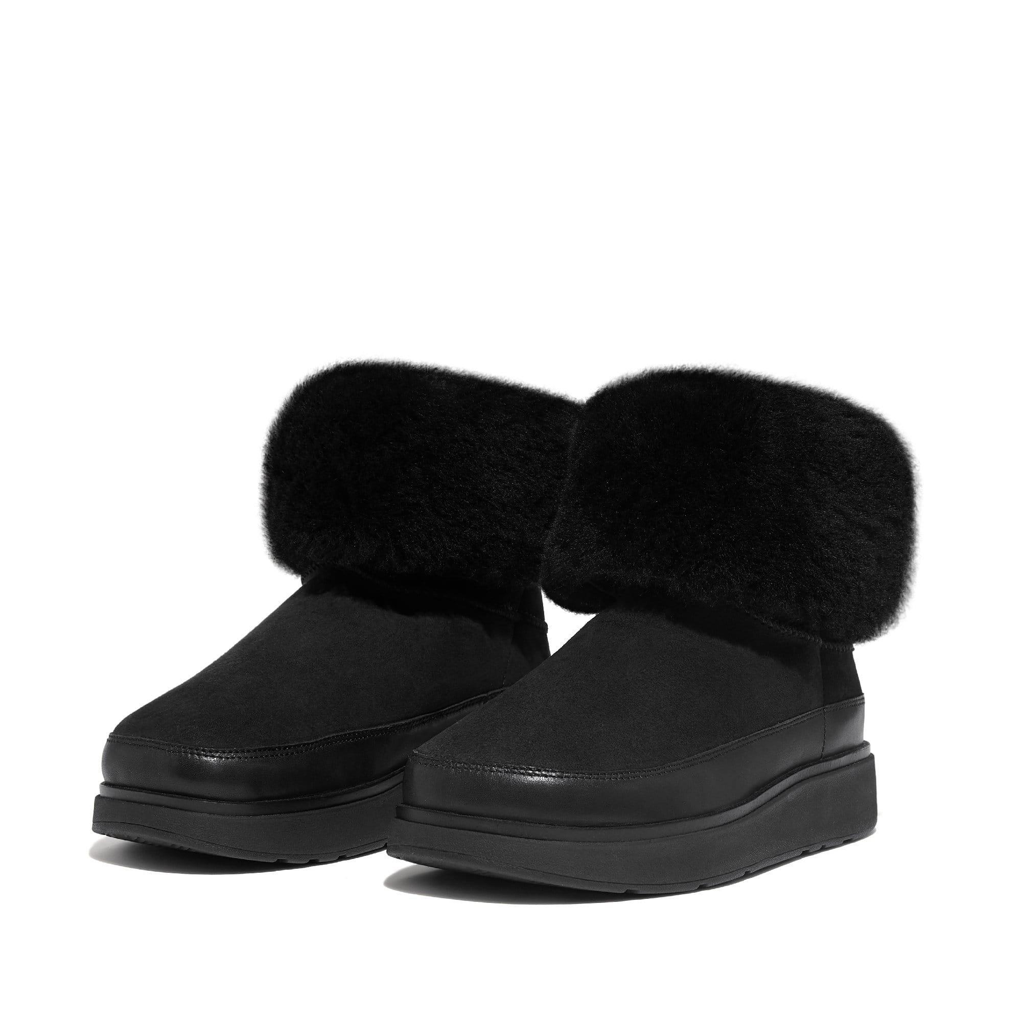 Black - Fitflop - Gen-ff Short Duble Faced Shearling Boots - 2