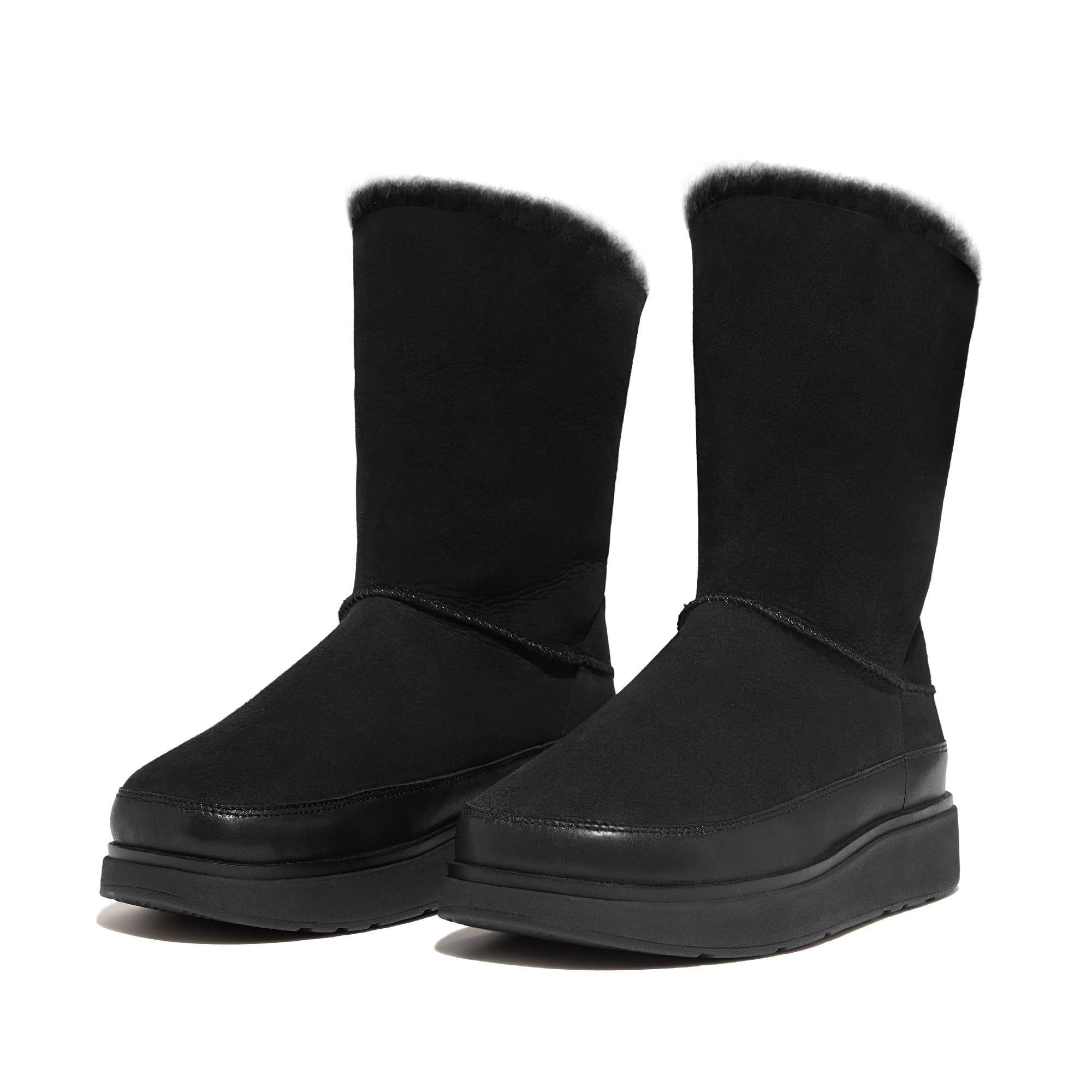 Black - Fitflop - Gen-ff Short Duble Faced Shearling Boots - 3
