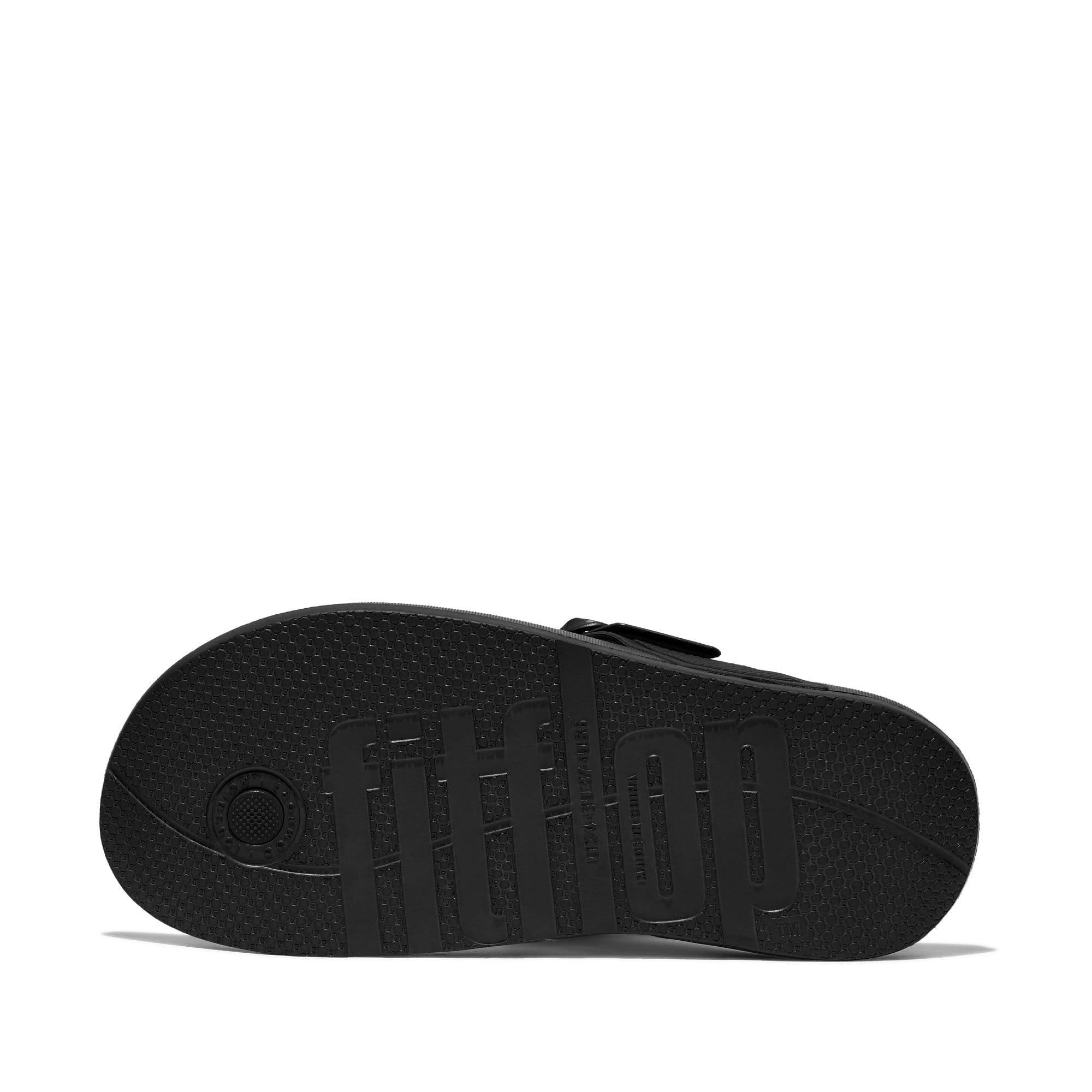 Black - Fitflop - iQushion Adjustable Buckle Flip-Flops - 3