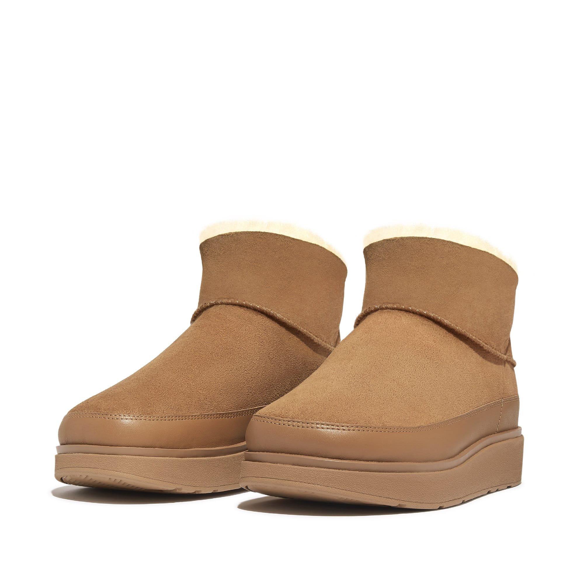 Tan - Fitflop - Gen-FF Ultra Mini Double Faced Shearling Boots - 2
