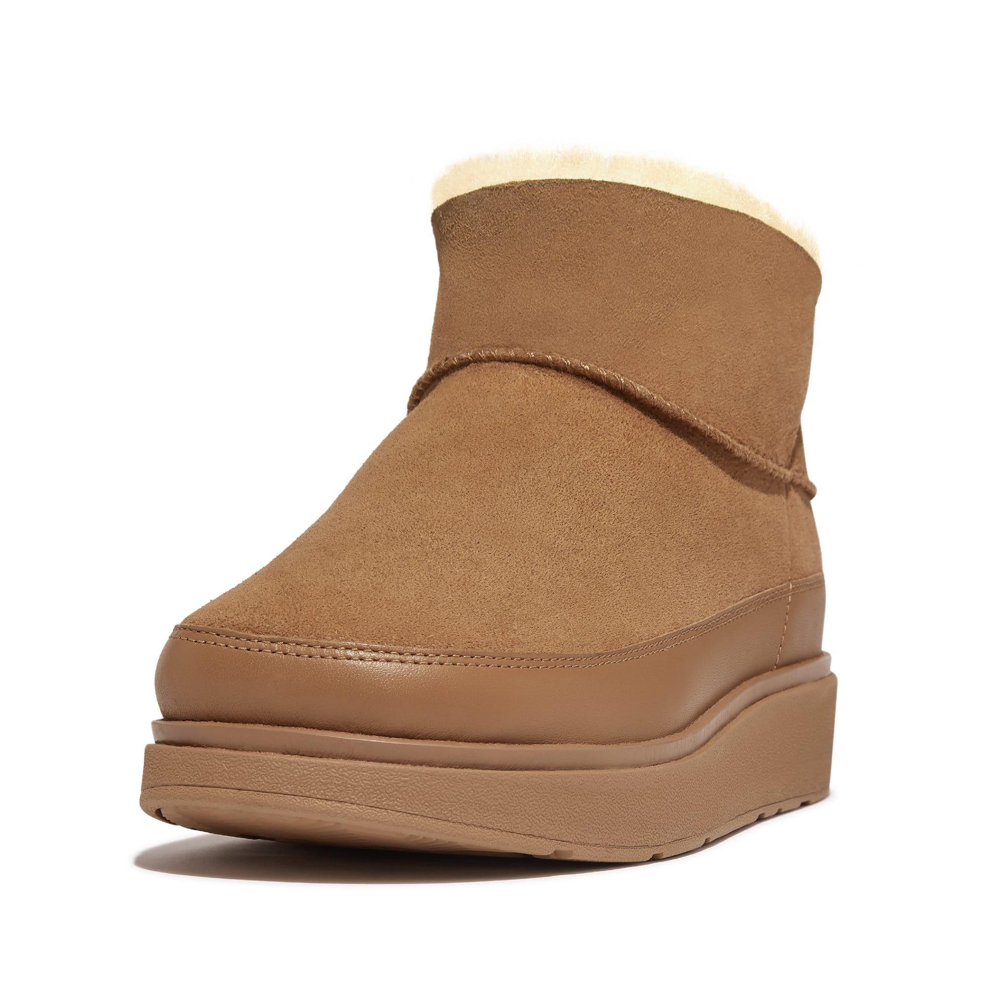 Tan - Fitflop - Gen-FF Ultra Mini Double Faced Shearling Boots - 3