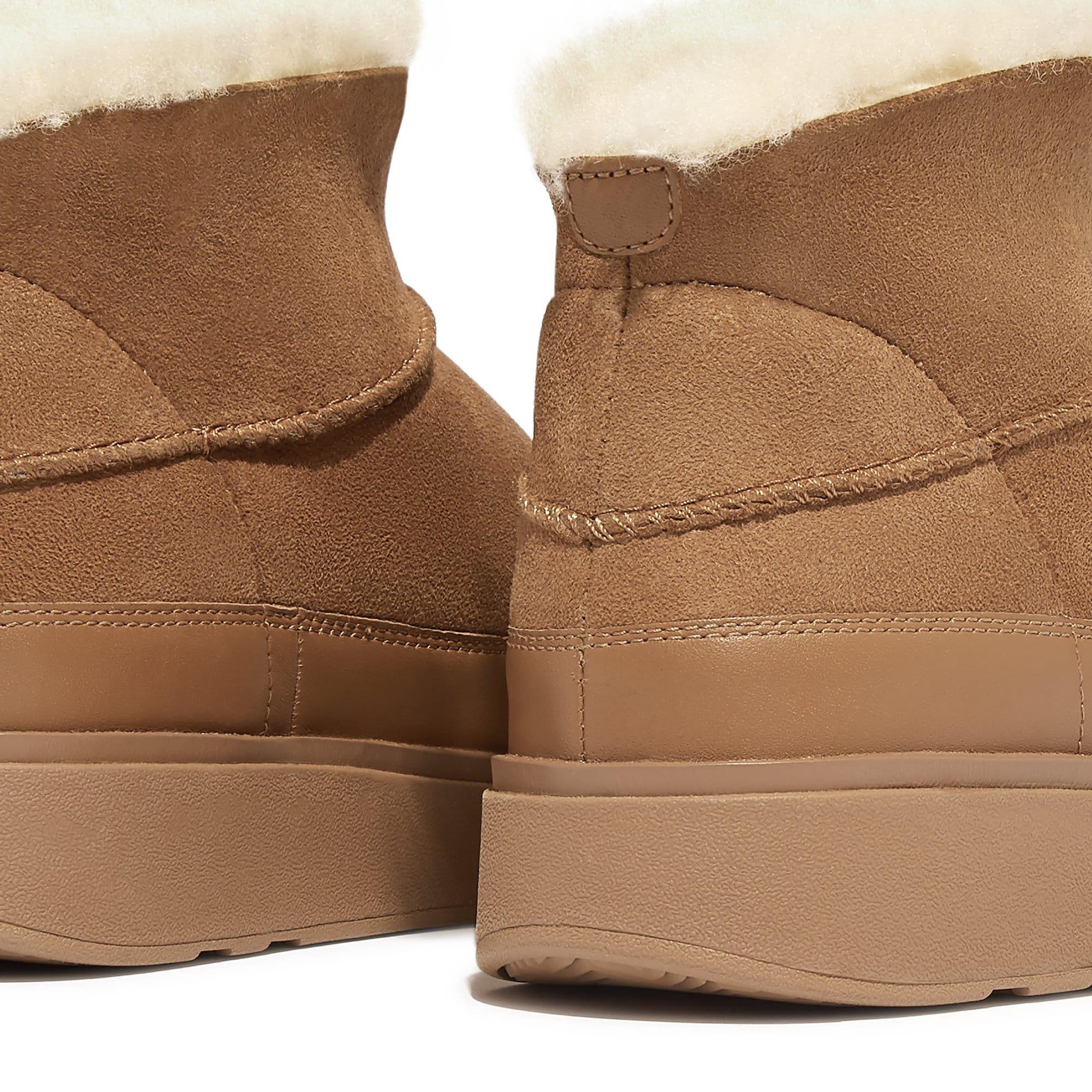 Tan - Fitflop - Gen-FF Ultra Mini Double Faced Shearling Boots - 6