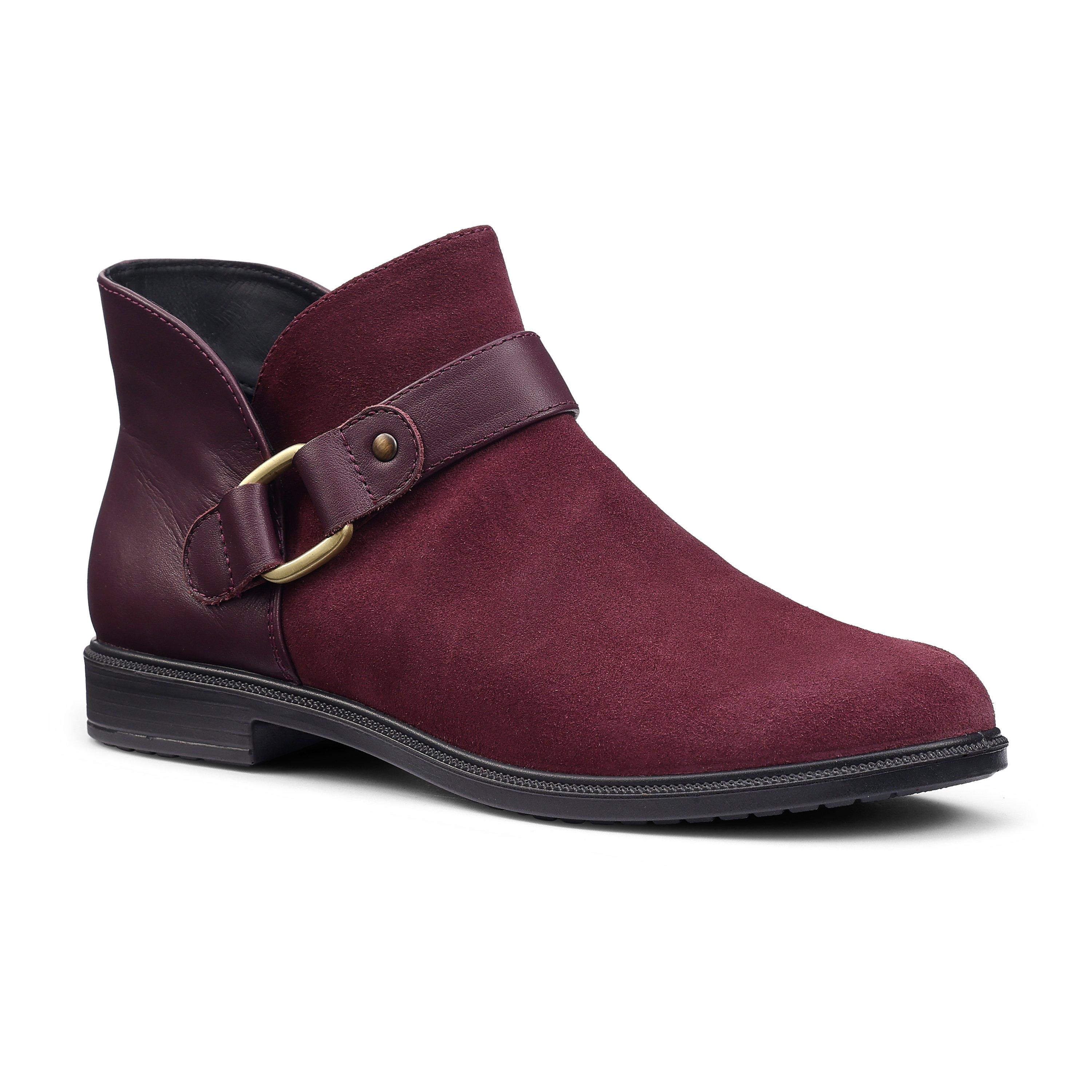 Dark Cherry - Hotter - Linton Wide Fit Ankle Boots - 2