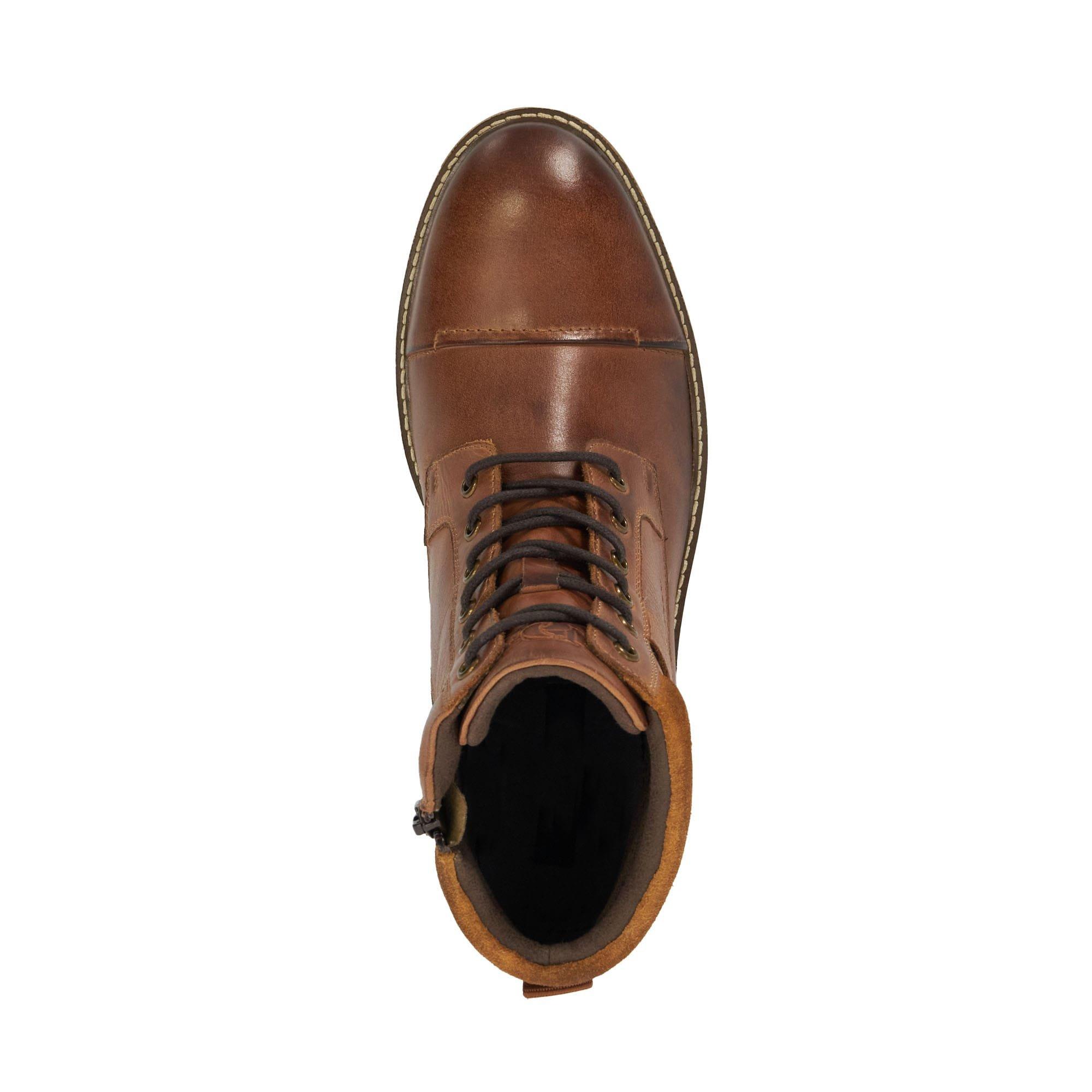 Tan - Dune London - Castiel Leather Worker Boots - 4