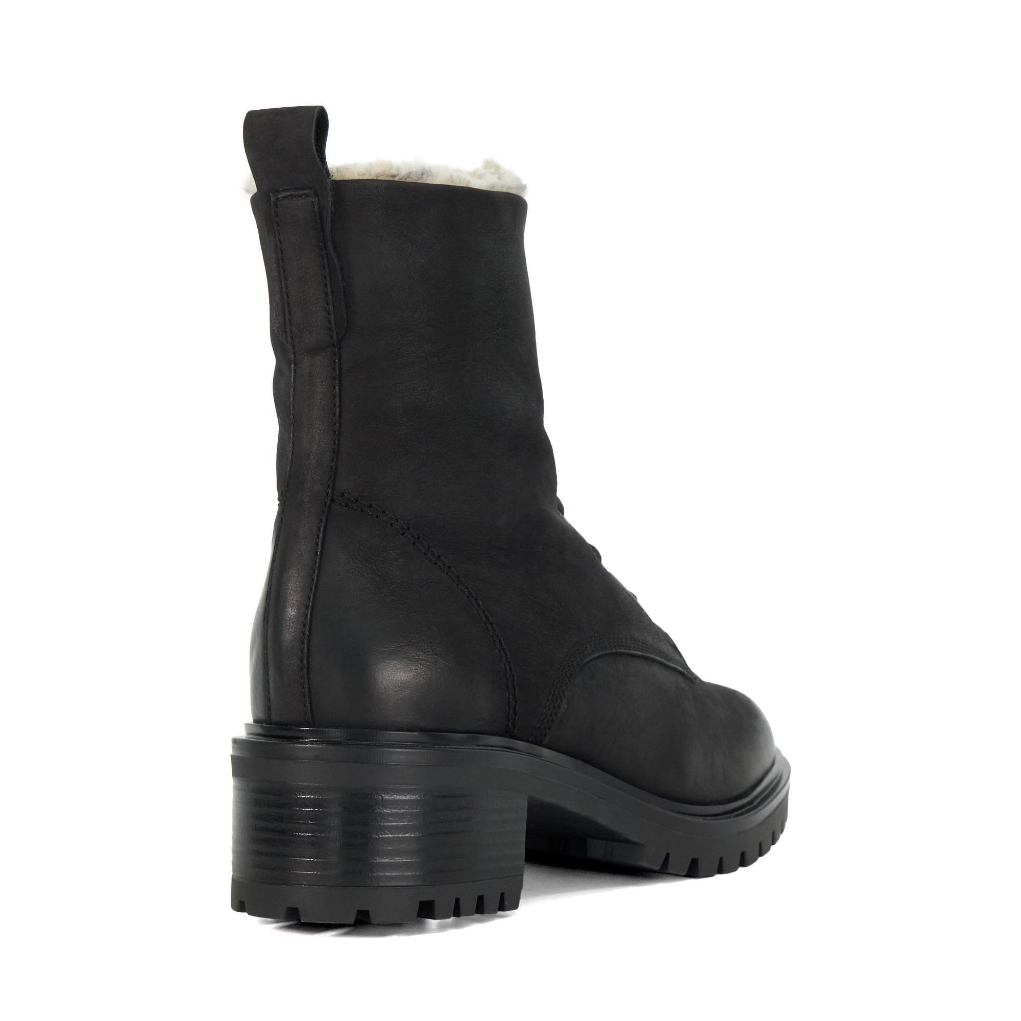 Black - Dune London - Paniz Chunky Faux Fur Lined Boots - 3