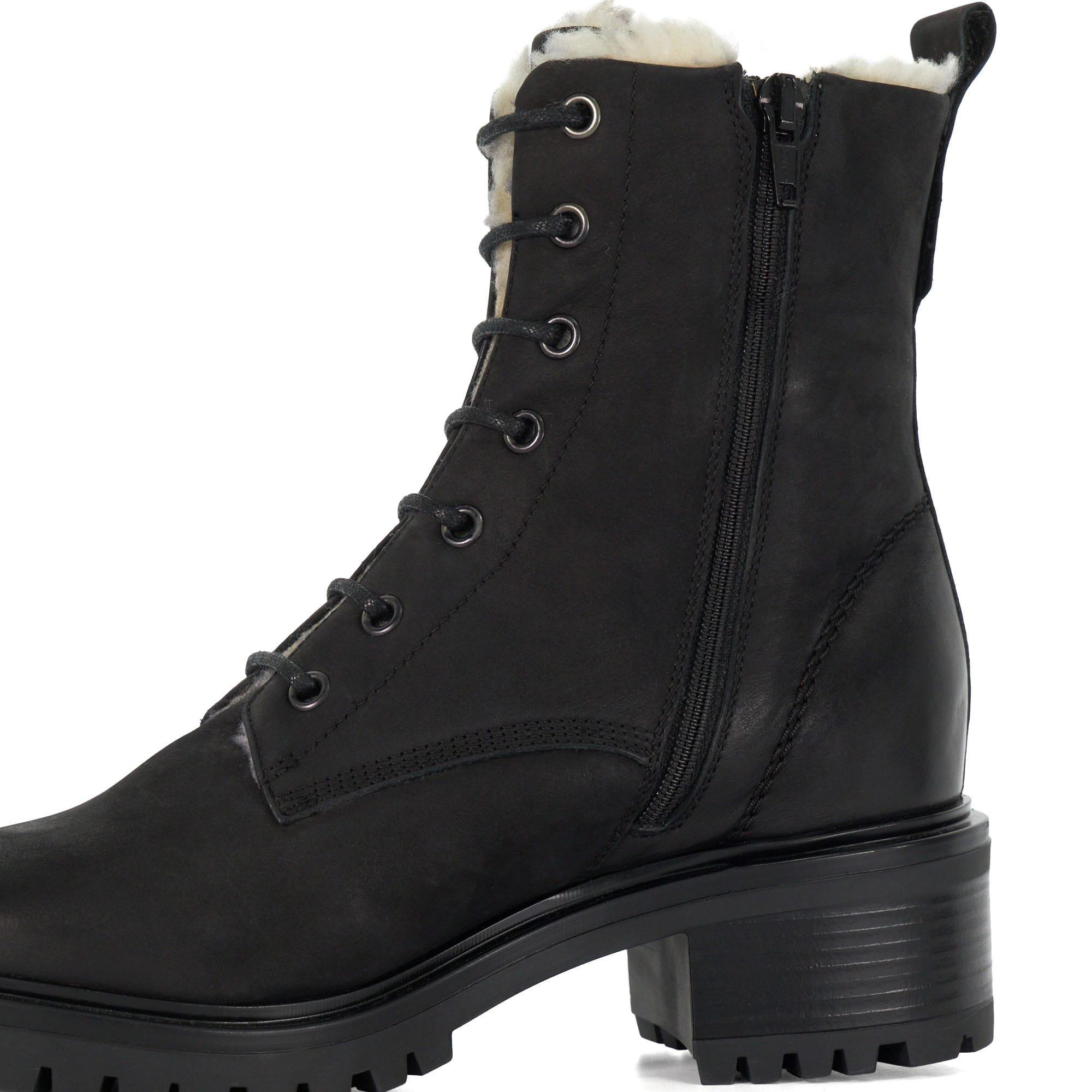 Black - Dune London - Paniz Chunky Faux Fur Lined Boots - 5