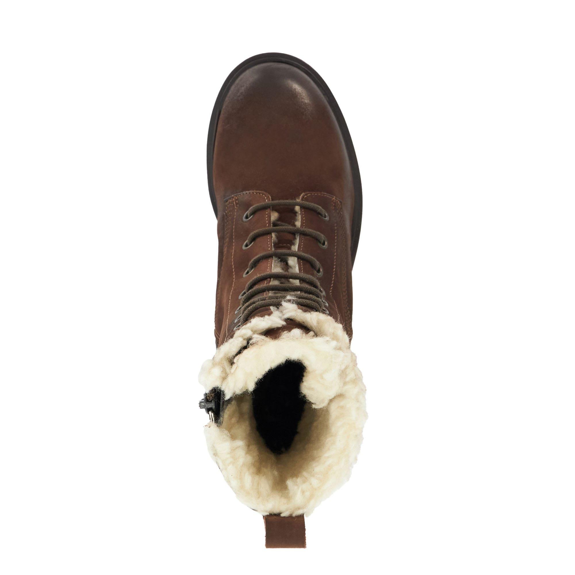 Brown - Dune London - Paniz Chunky Faux Fur Lined Boots - 4