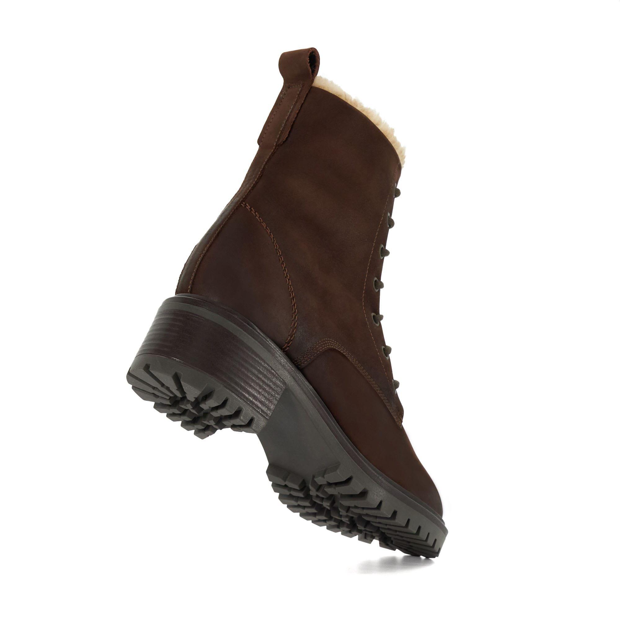 Brown - Dune London - Paniz Chunky Faux Fur Lined Boots - 6