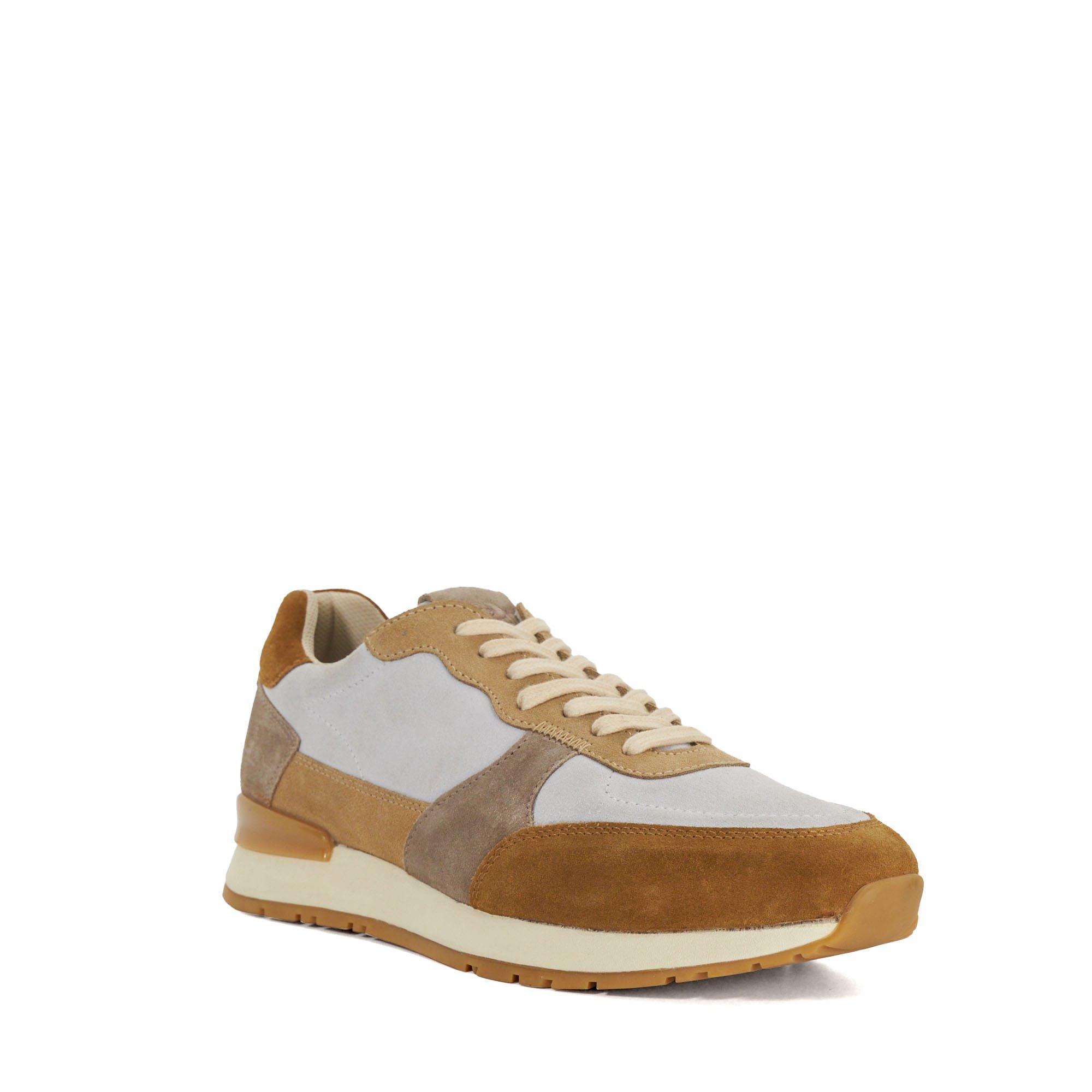 Taupe - Dune London - Treaty Textured Lace Up Trainers - 2