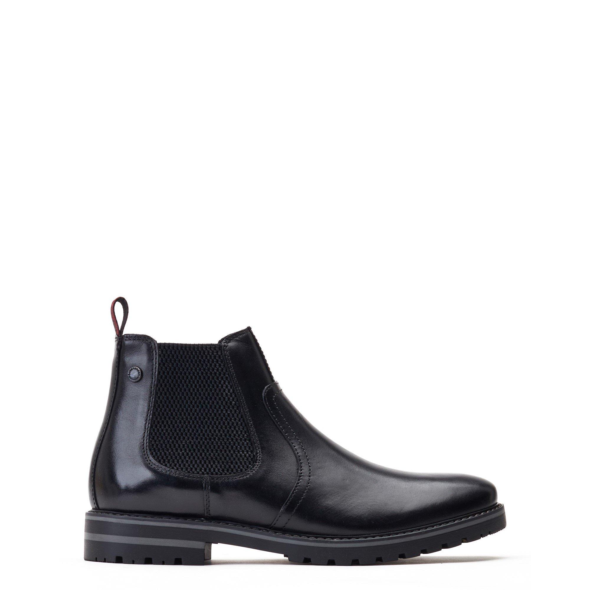 Base London Men's Cutler Waxy Chelsea Boot - Black - 7 (41)