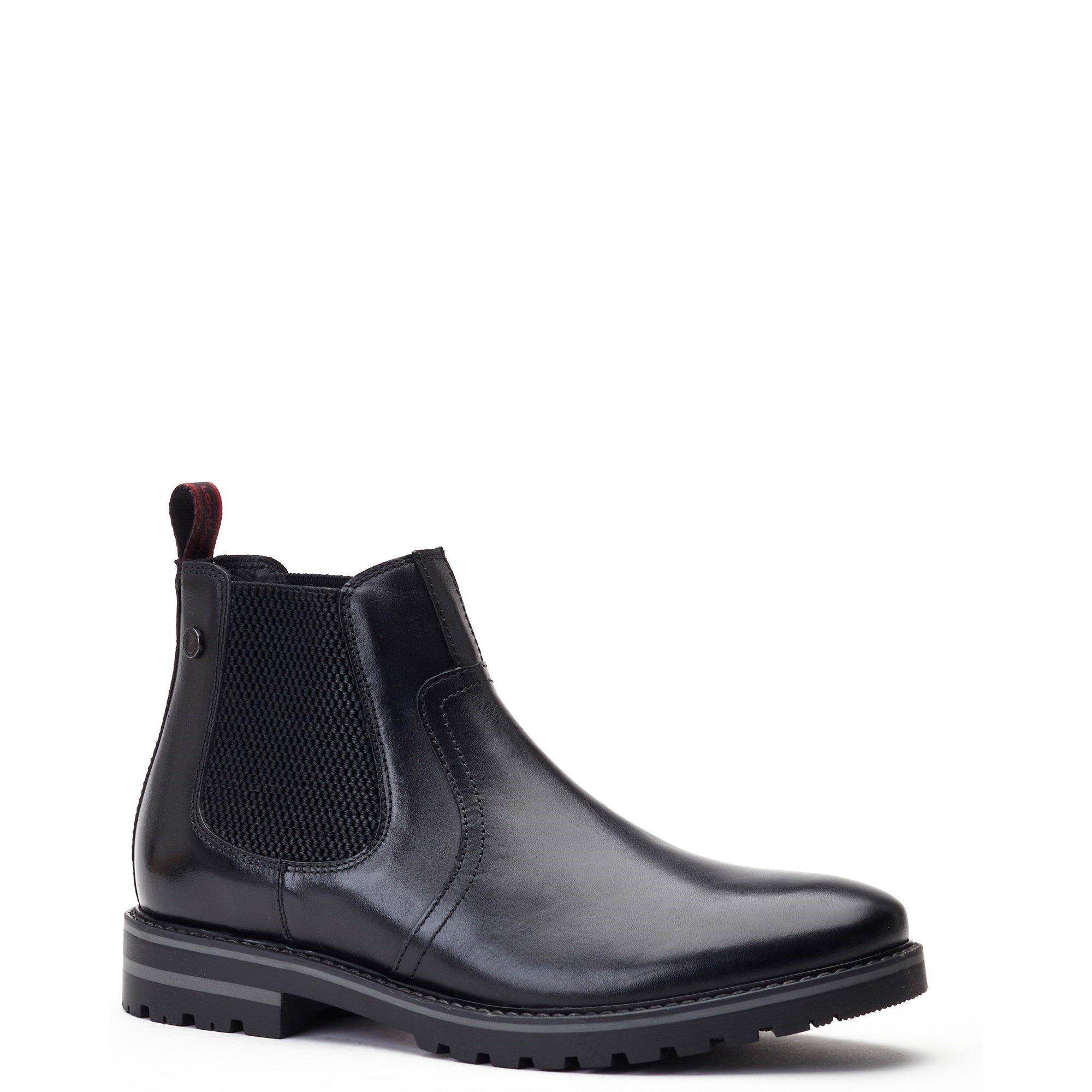Black - Base London - Cutler Waxy Chelsea Boot - 2