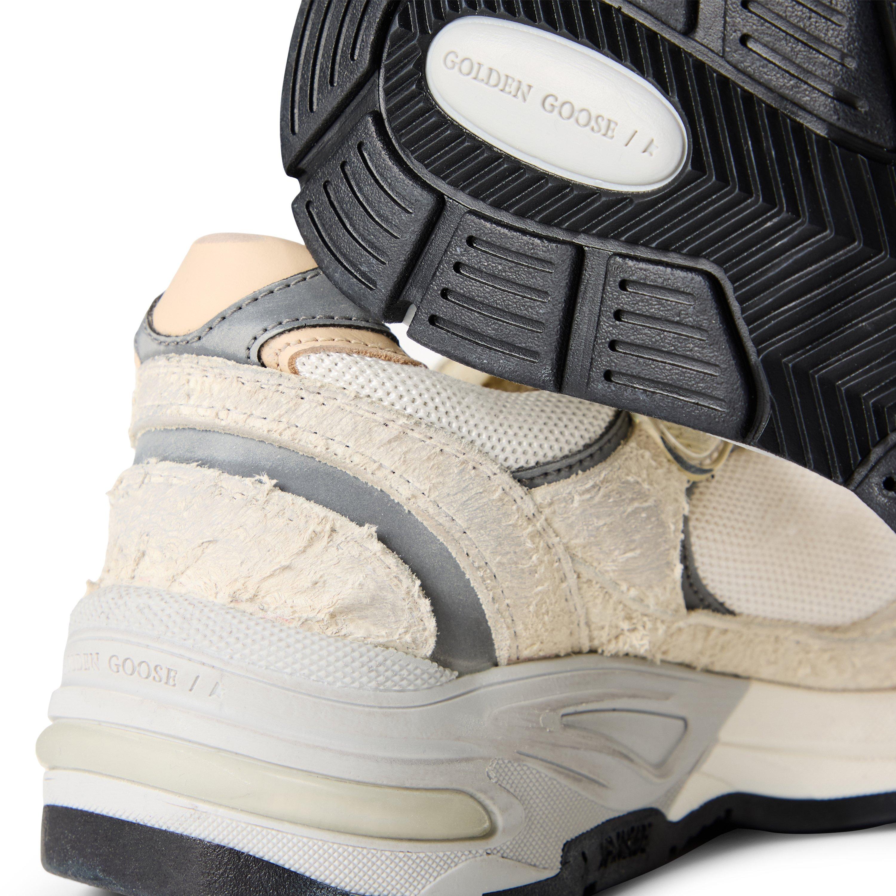 White - Golden Goose - Running Dad Suede Trainers - 3